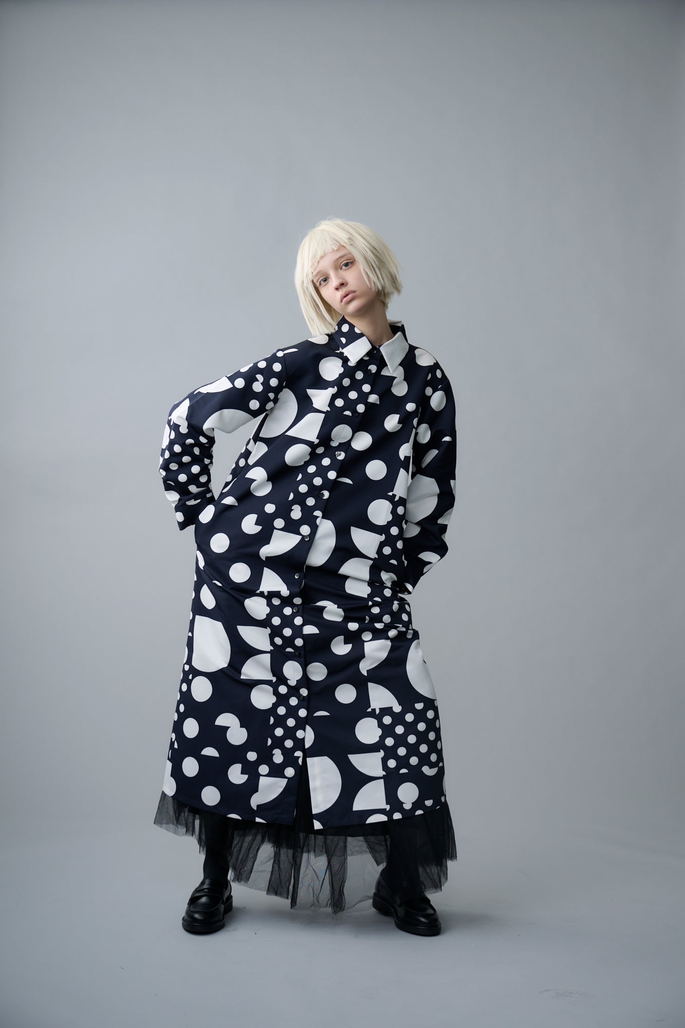 Geometric dot Shirt Dress