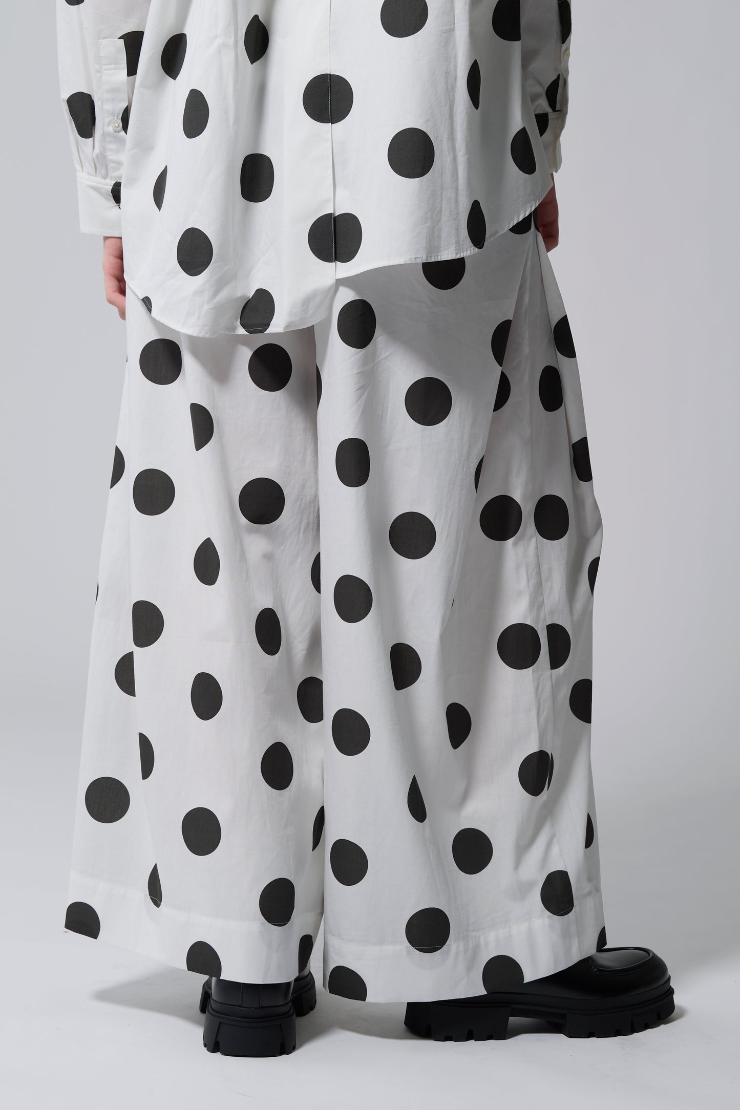 φ2inch dot Side Tuck'' Hakama '' Pants WHITE