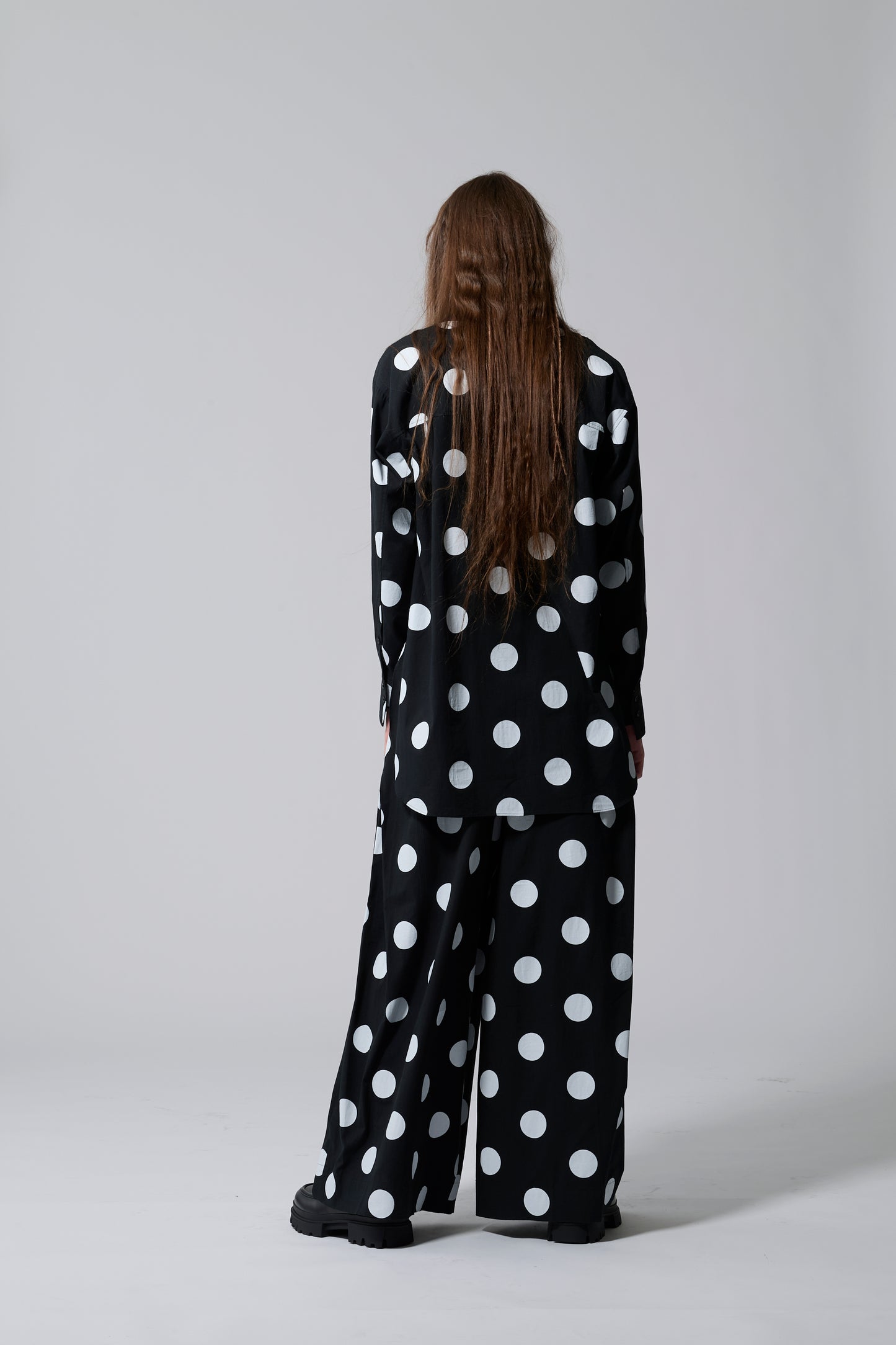 φ2inch dot Side Tuck'' Hakama '' Pants BLACK