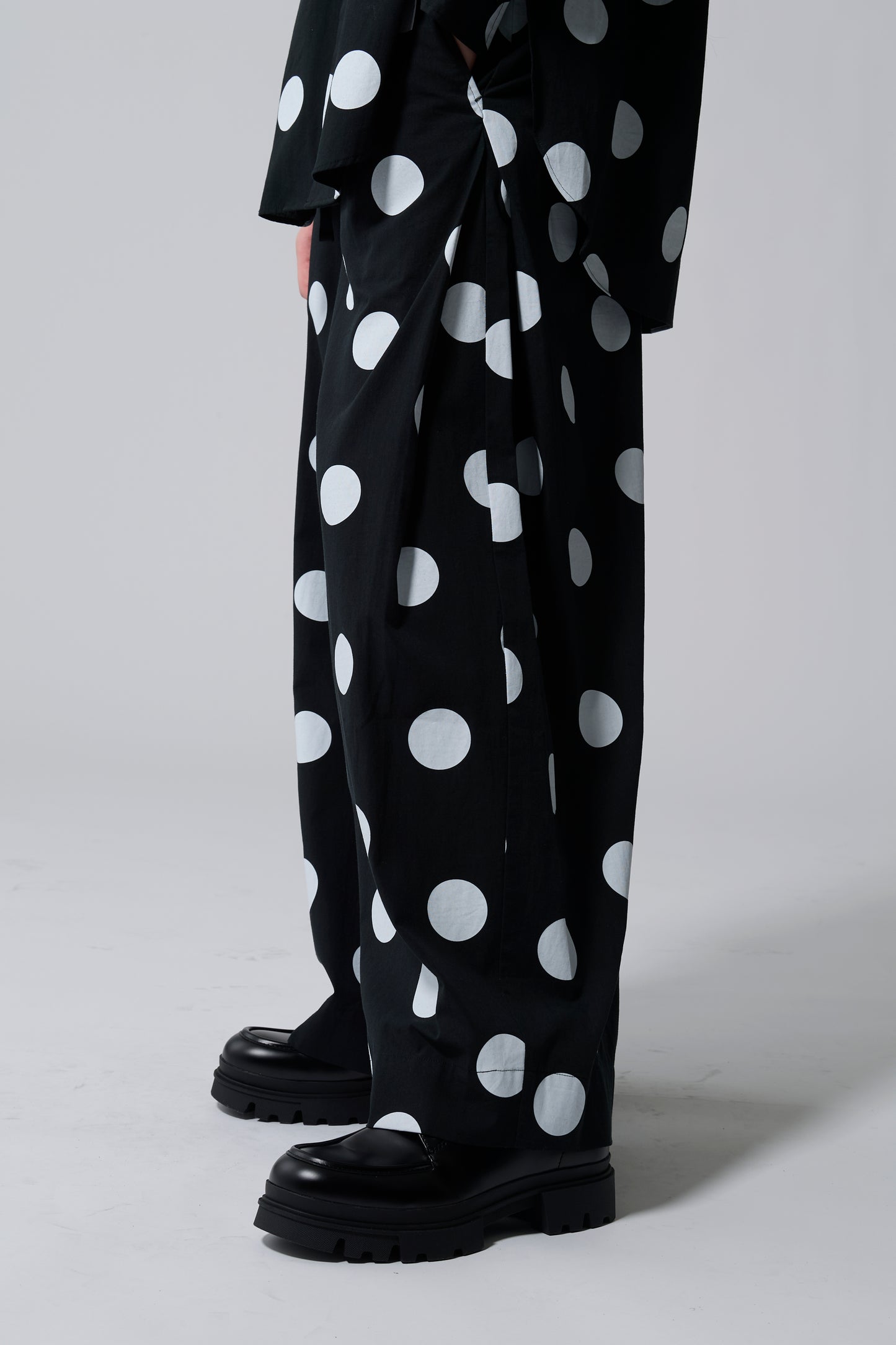 φ2inch dot Side Tuck'' Hakama '' Pants BLACK