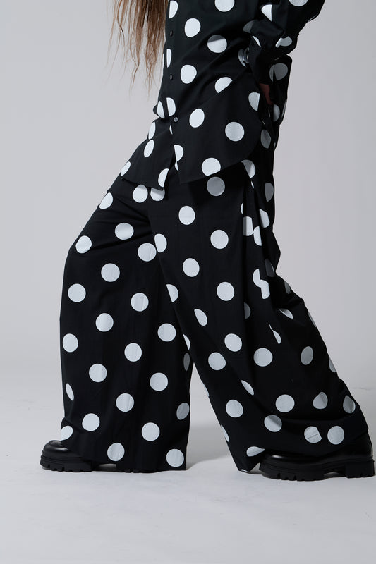 φ2inch dot Side Tuck'' Hakama '' Pants BLACK