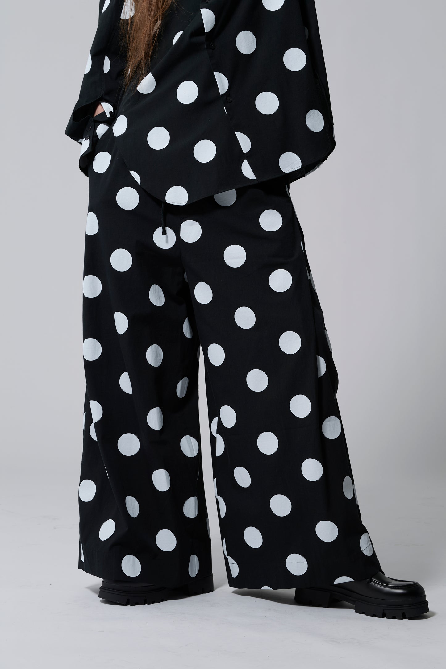 φ2inch dot Side Tuck'' Hakama '' Pants BLACK