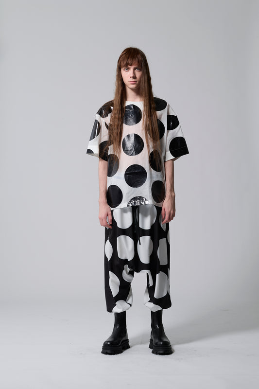 φ6inch dot Foil Print Tee WHITE