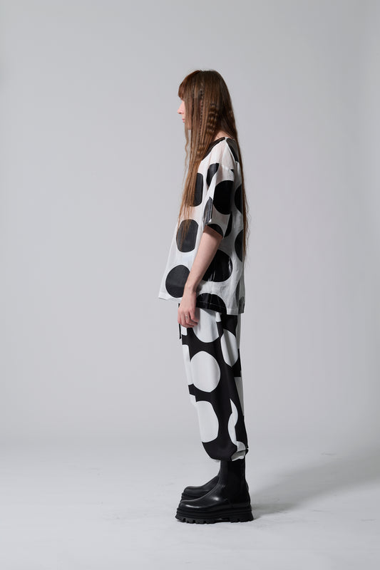 φ6inch dot Foil Print Tee WHITE