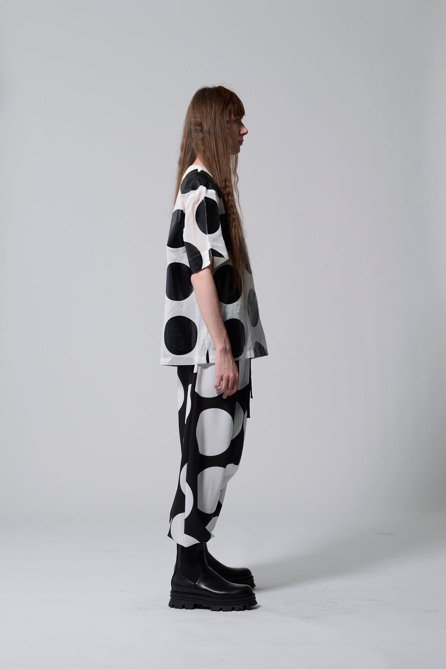 φ7inch dot Sarouel Pants BLACK