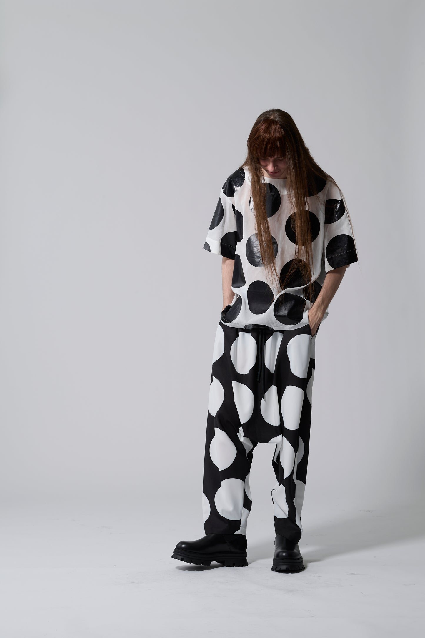φ7inch dot Sarouel Pants BLACK