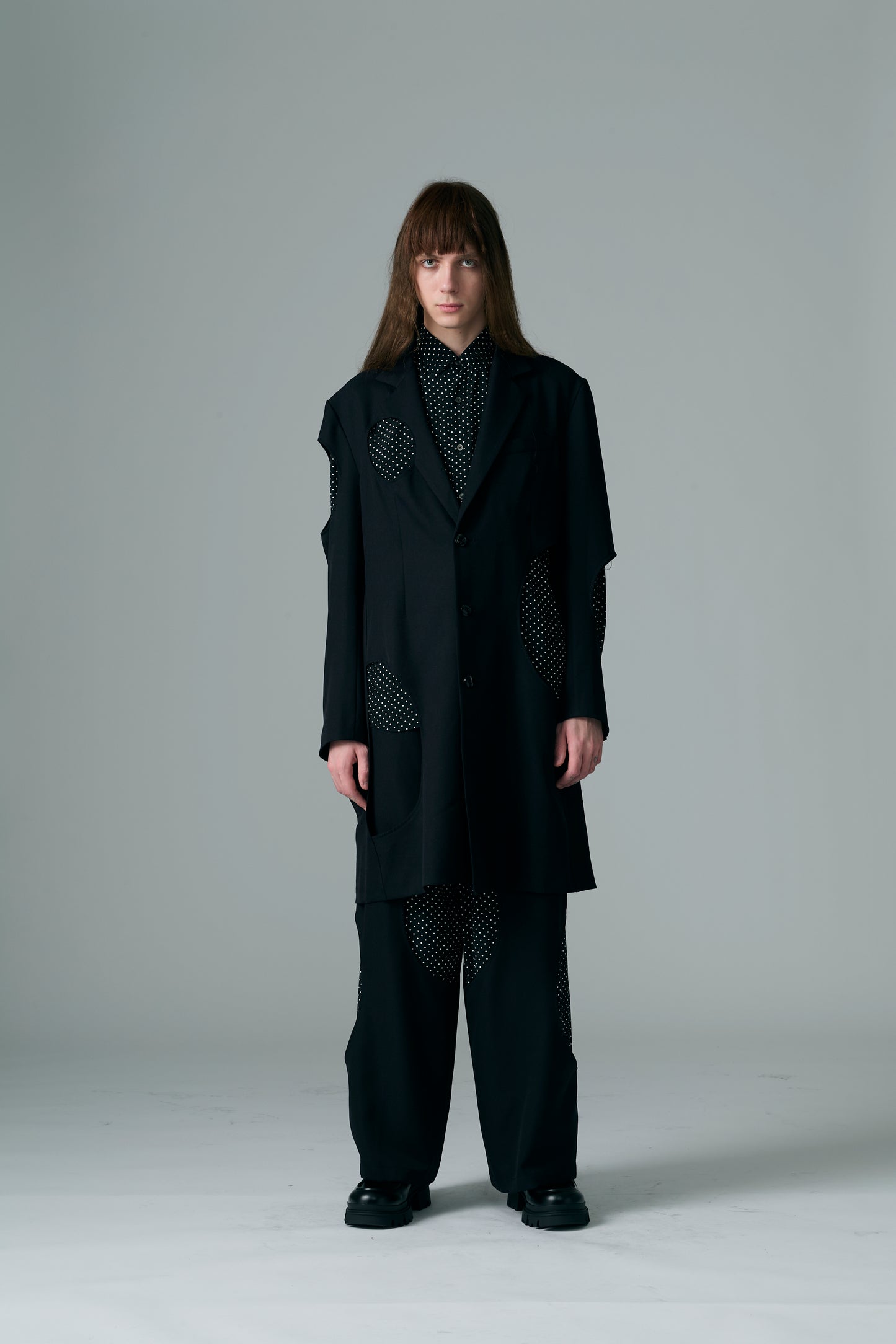 Dot Hole Cut-Out Design Jacket