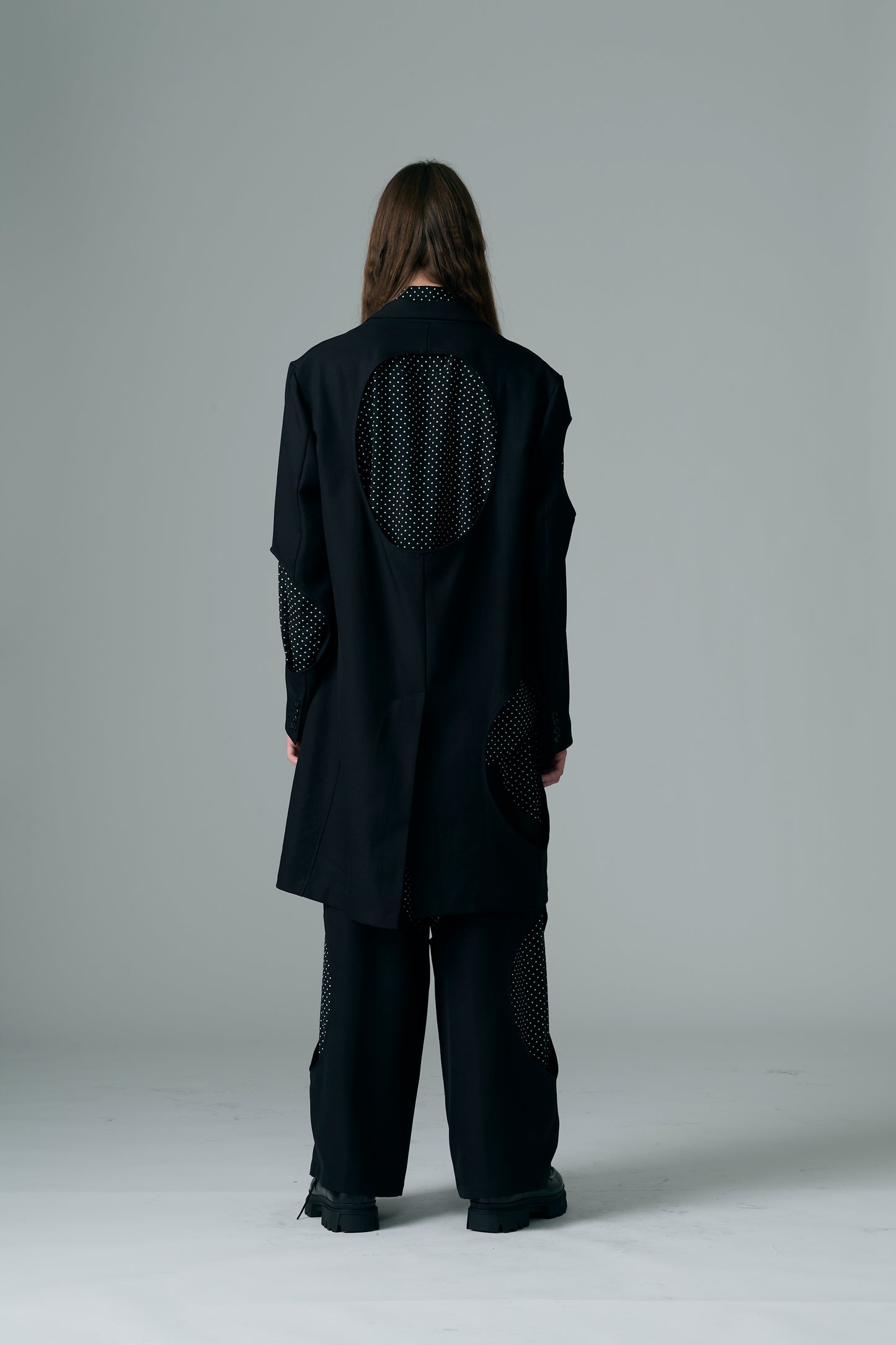 Dot Hole Cut-Out Design Jacket