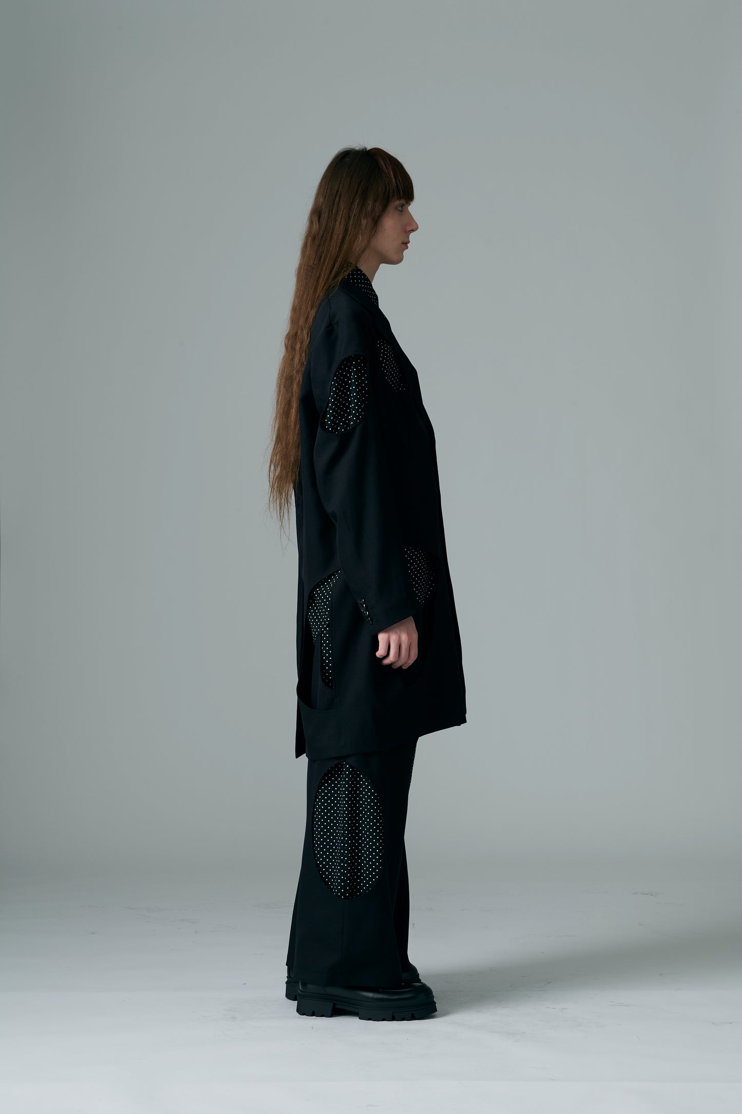 Dot Hole Cut-Out Design Jacket