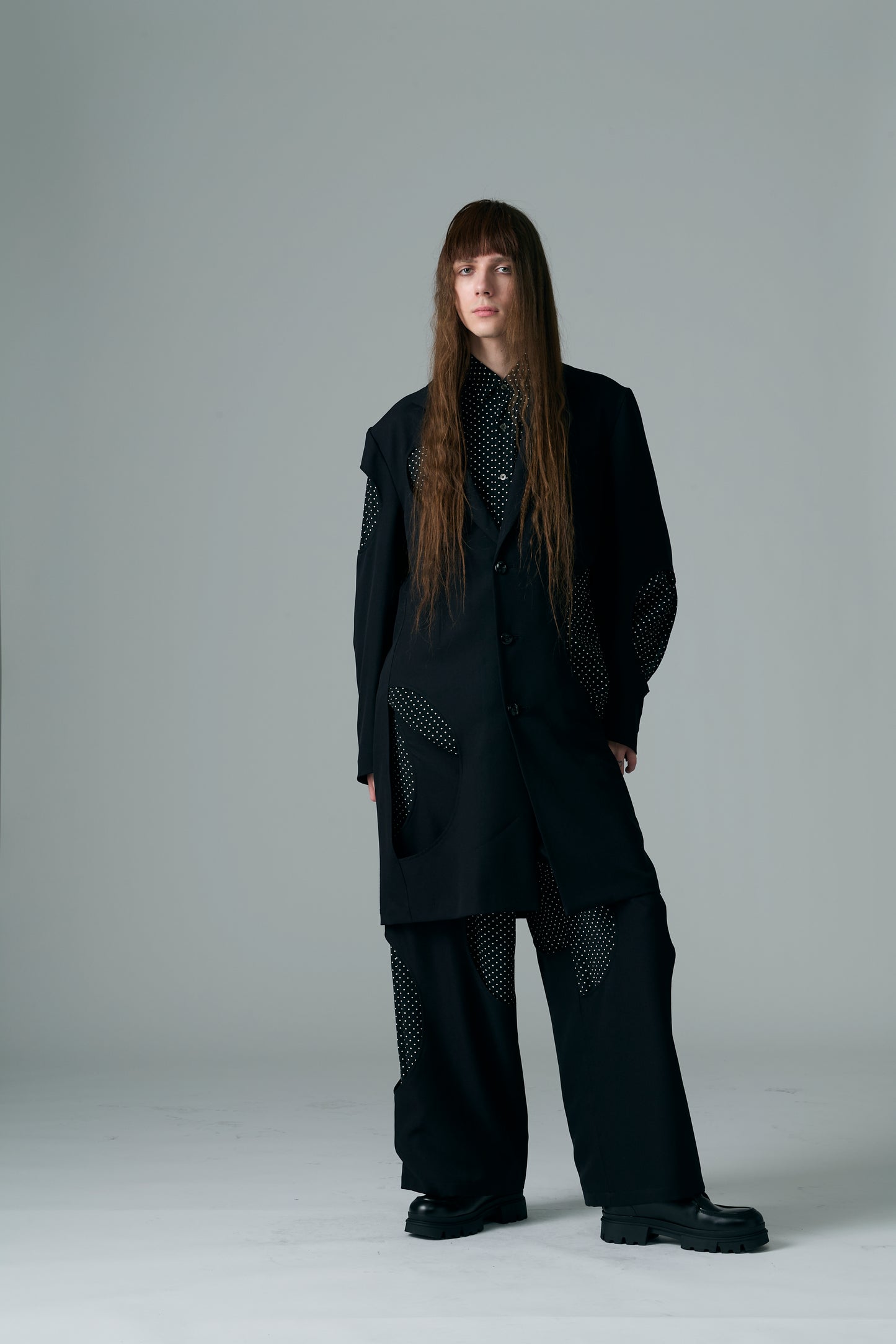 Dot Hole Cut-Out Design Jacket