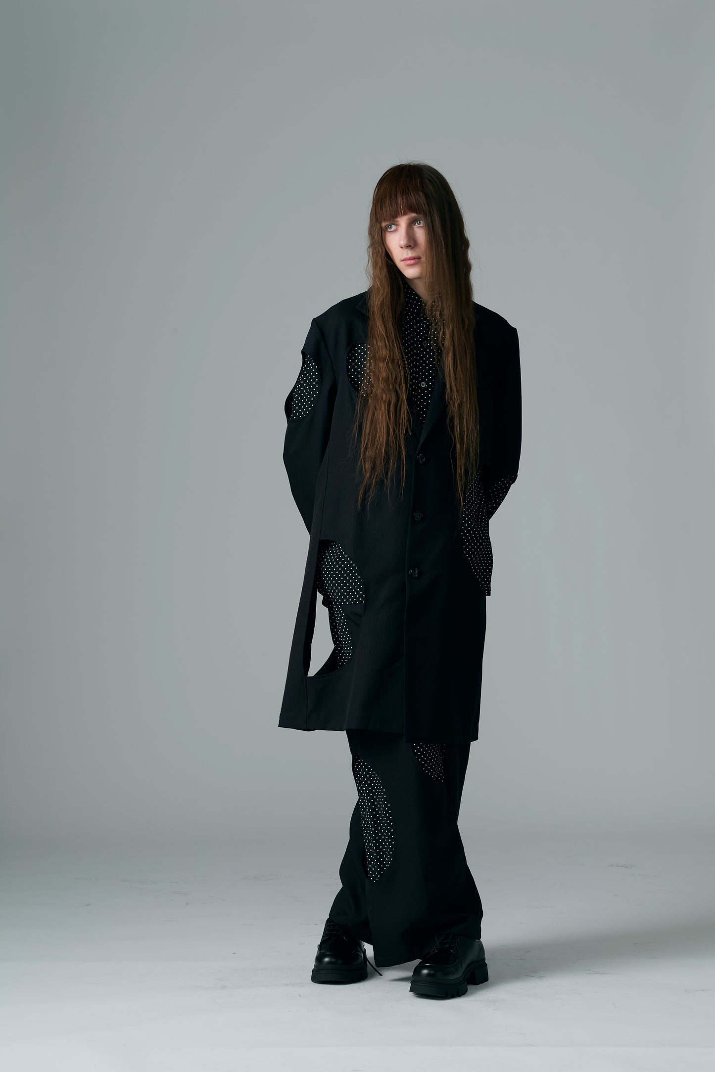 Dot Hole Cut-Out Design Jacket