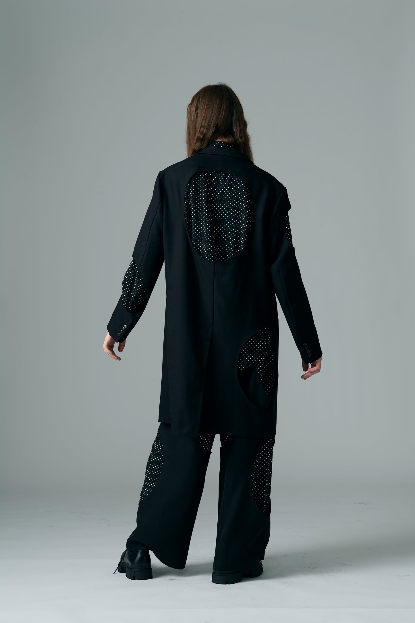 Dot Hole Cut-Out Design Jacket