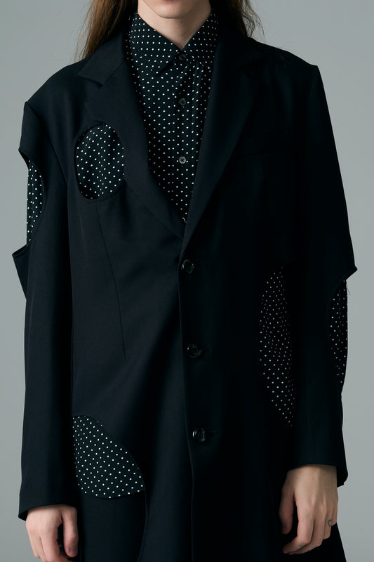 Dot Hole Cut-Out Design Jacket