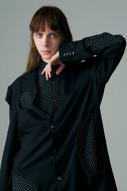 Dot Hole Cut-Out Design Jacket