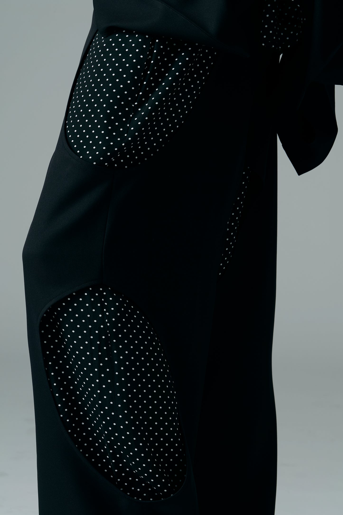 Hole Cut-Out Layered Pants