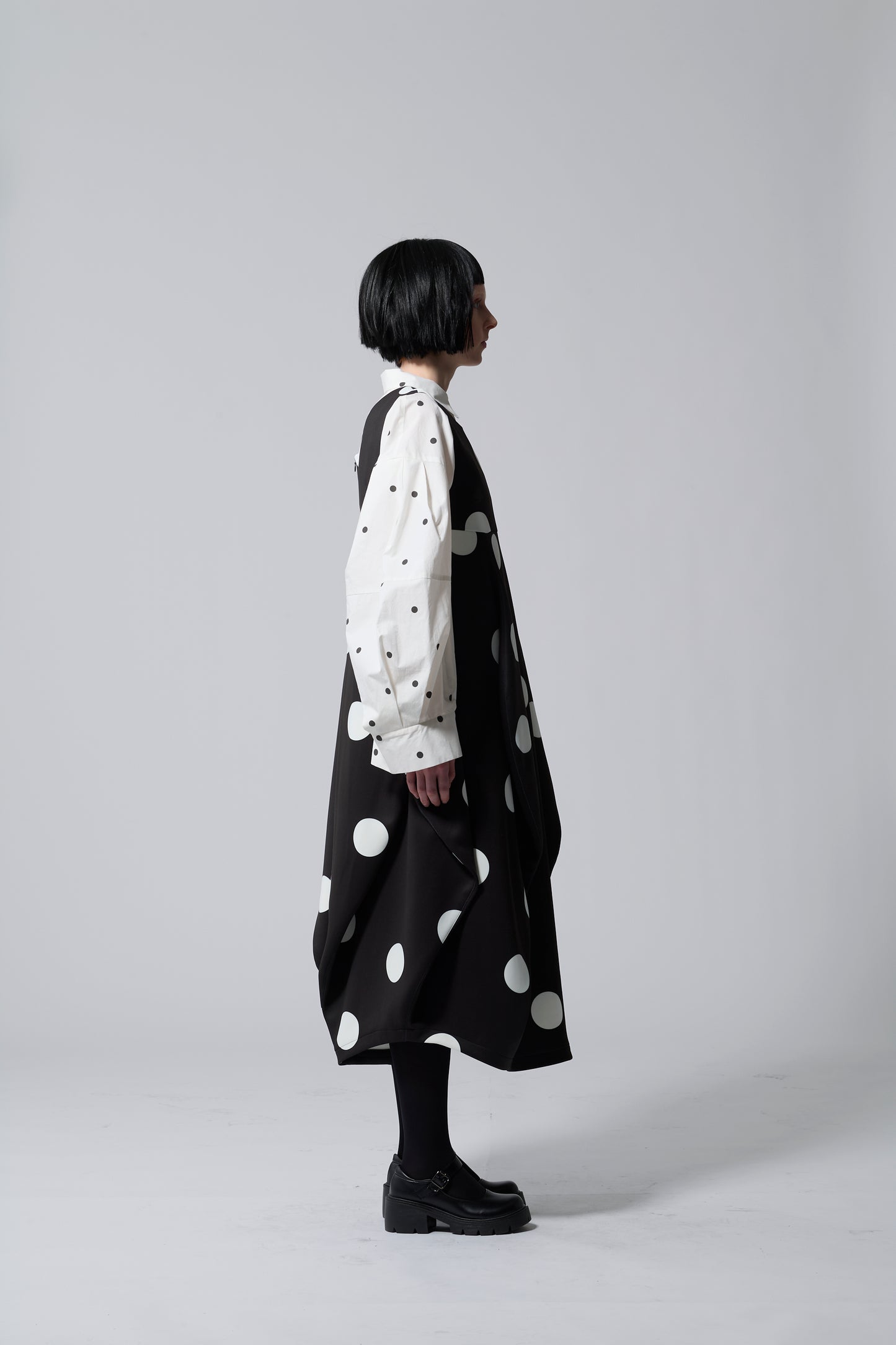 φ10inch dot 3D Skirt Design Dress BLACK