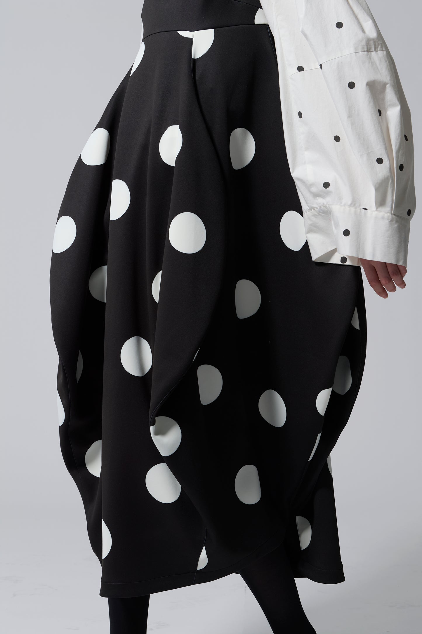 φ10inch dot 3D Skirt Design Dress BLACK