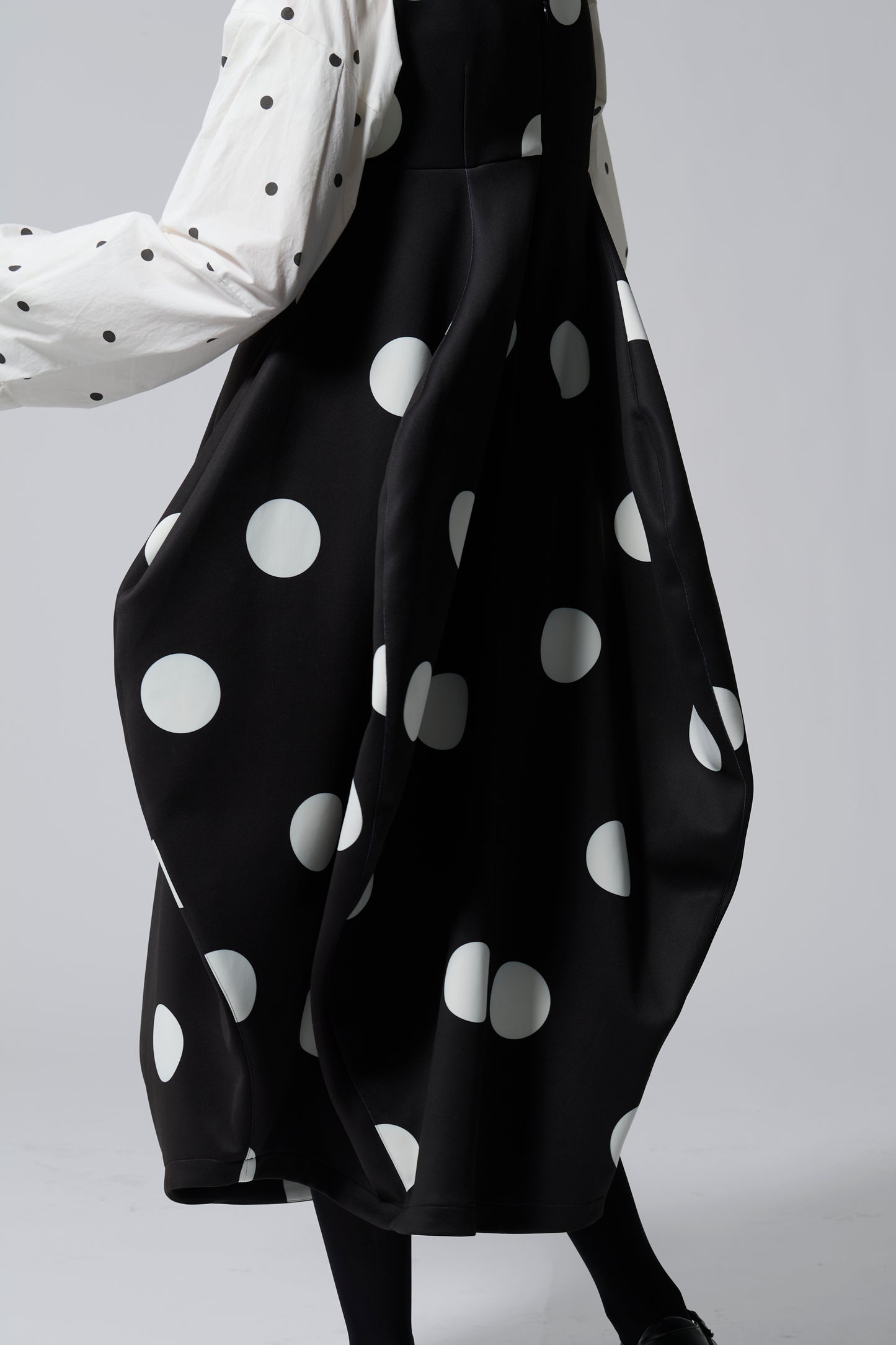 φ10inch dot 3D Skirt Design Dress BLACK