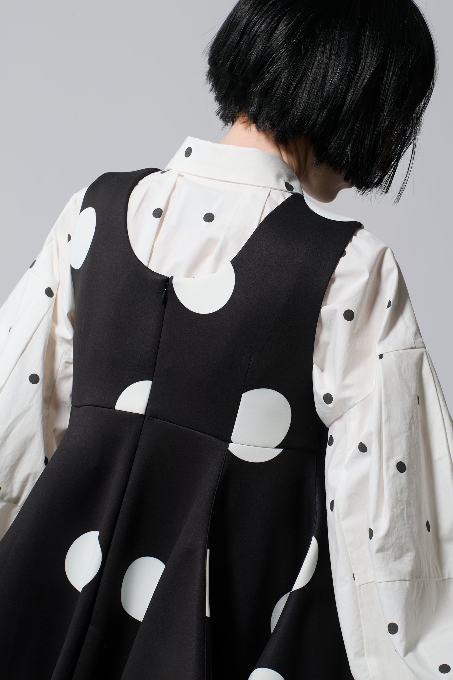 φ10inch dot 3D Skirt Design Dress BLACK