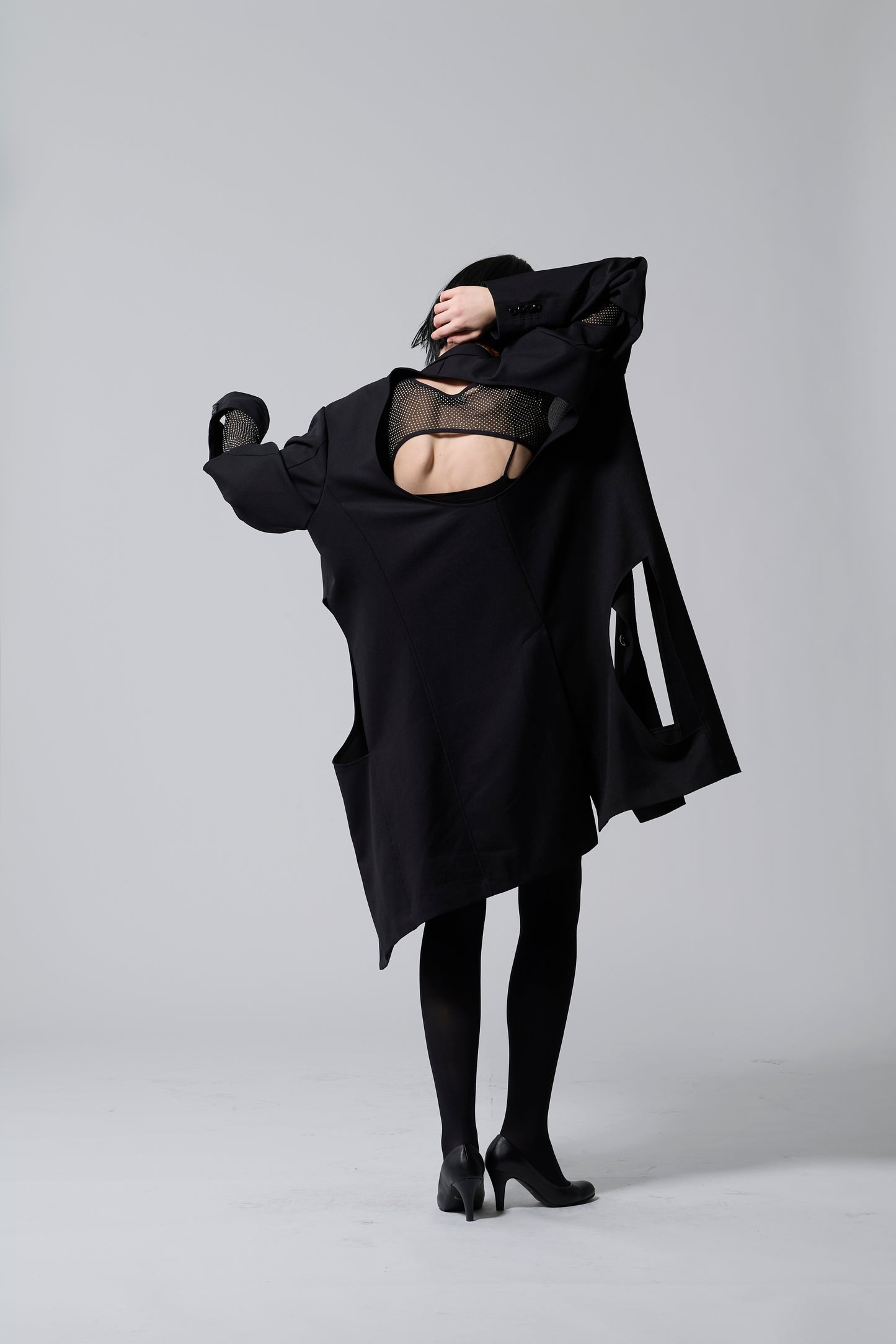 Dot Hole Cut-Out Design Jacket