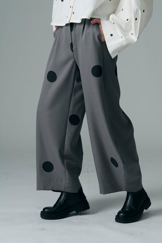 φ2.5inch dot Cucumber-like Silhouette Pants GRAY