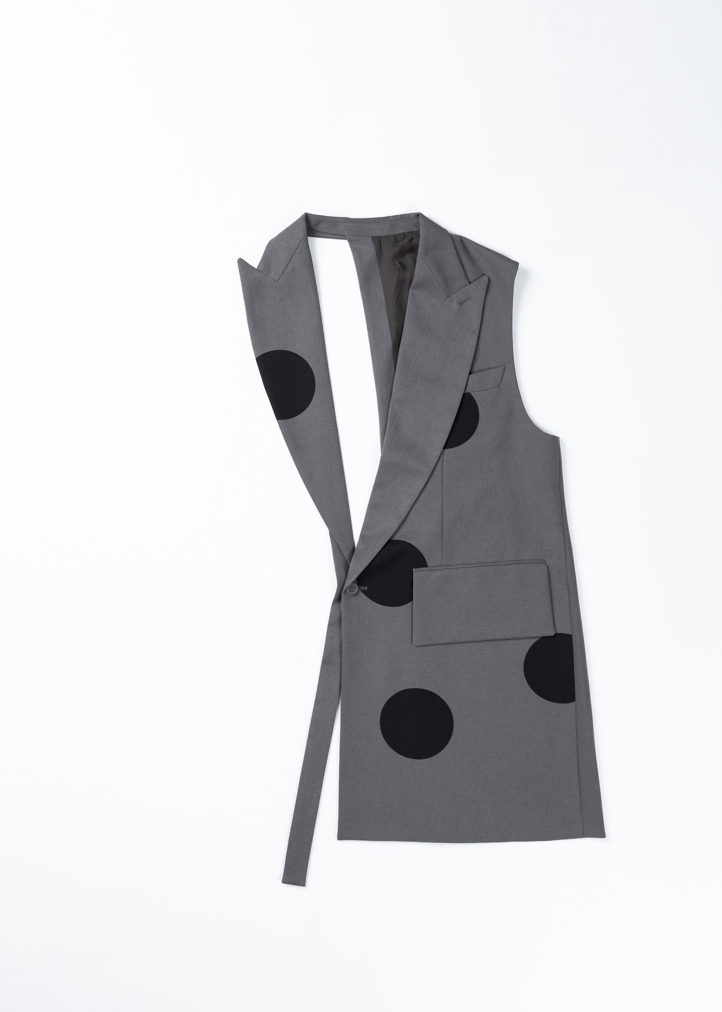 φ5inch dot Print Half Jacket GRAY