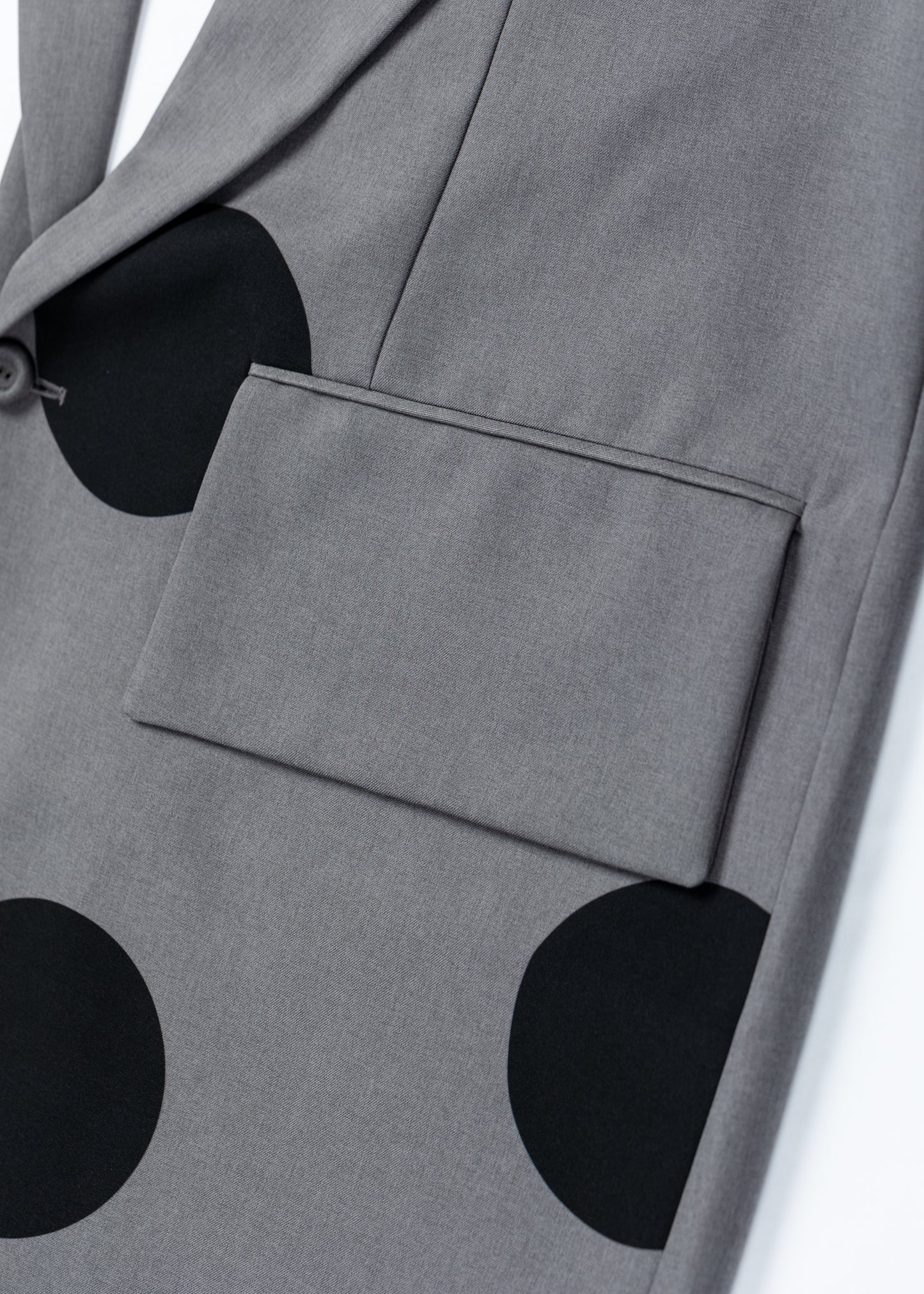φ5inch dot Print Half Jacket GRAY