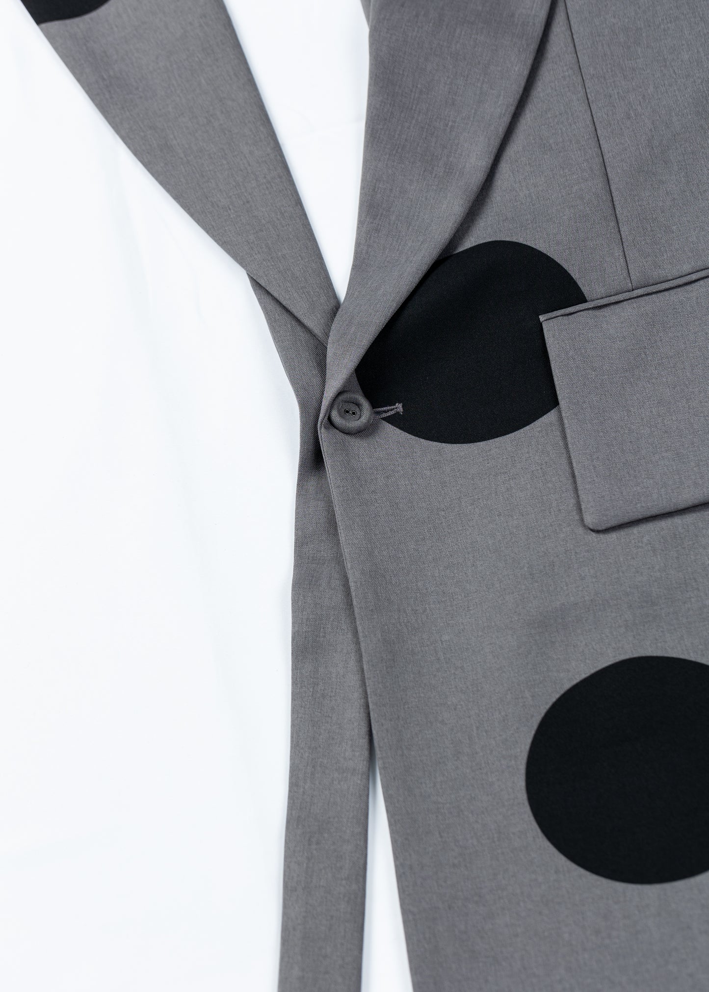 φ5inch dot Print Half Jacket GRAY