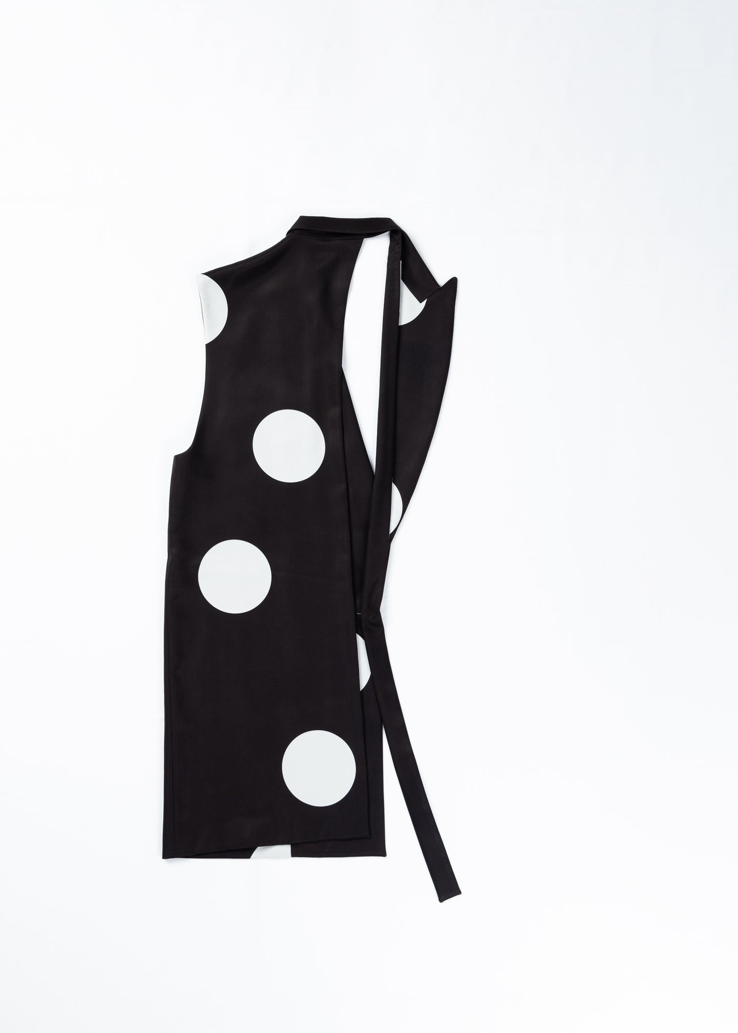 φ5inch dot Print Half Jacket BLACK