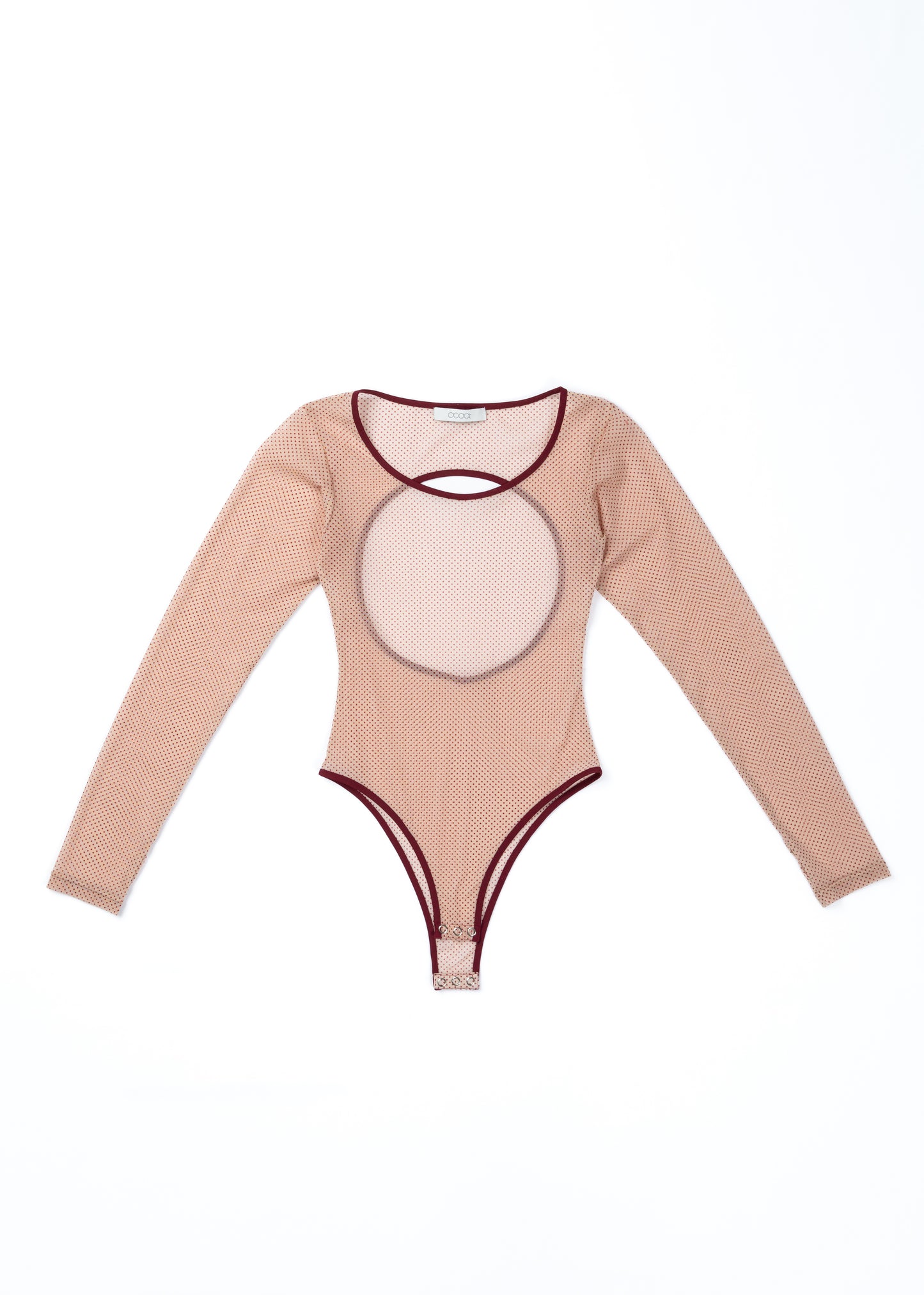 Sheer Dot Bodysuit BEIGE