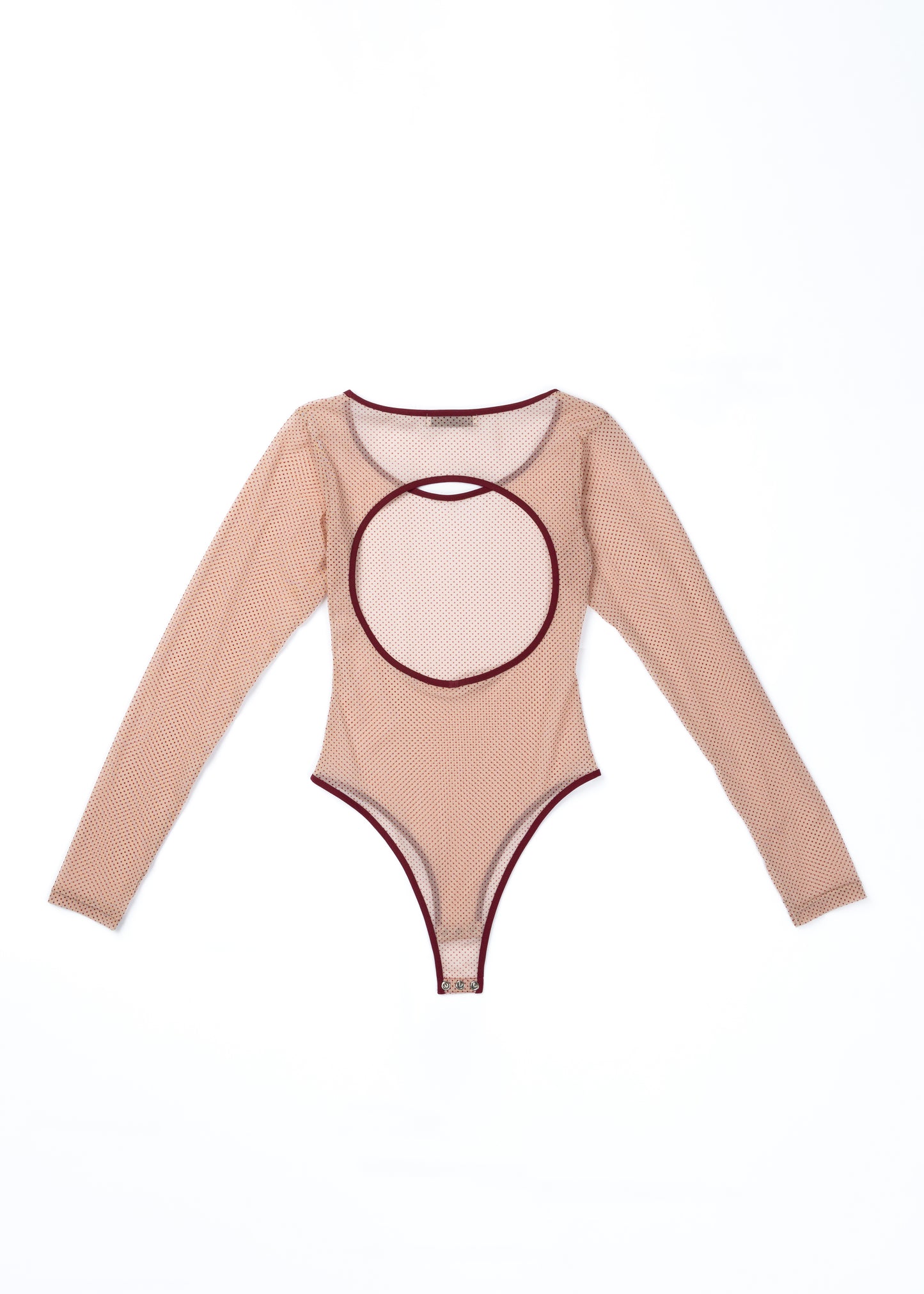 Sheer Dot Bodysuit BEIGE