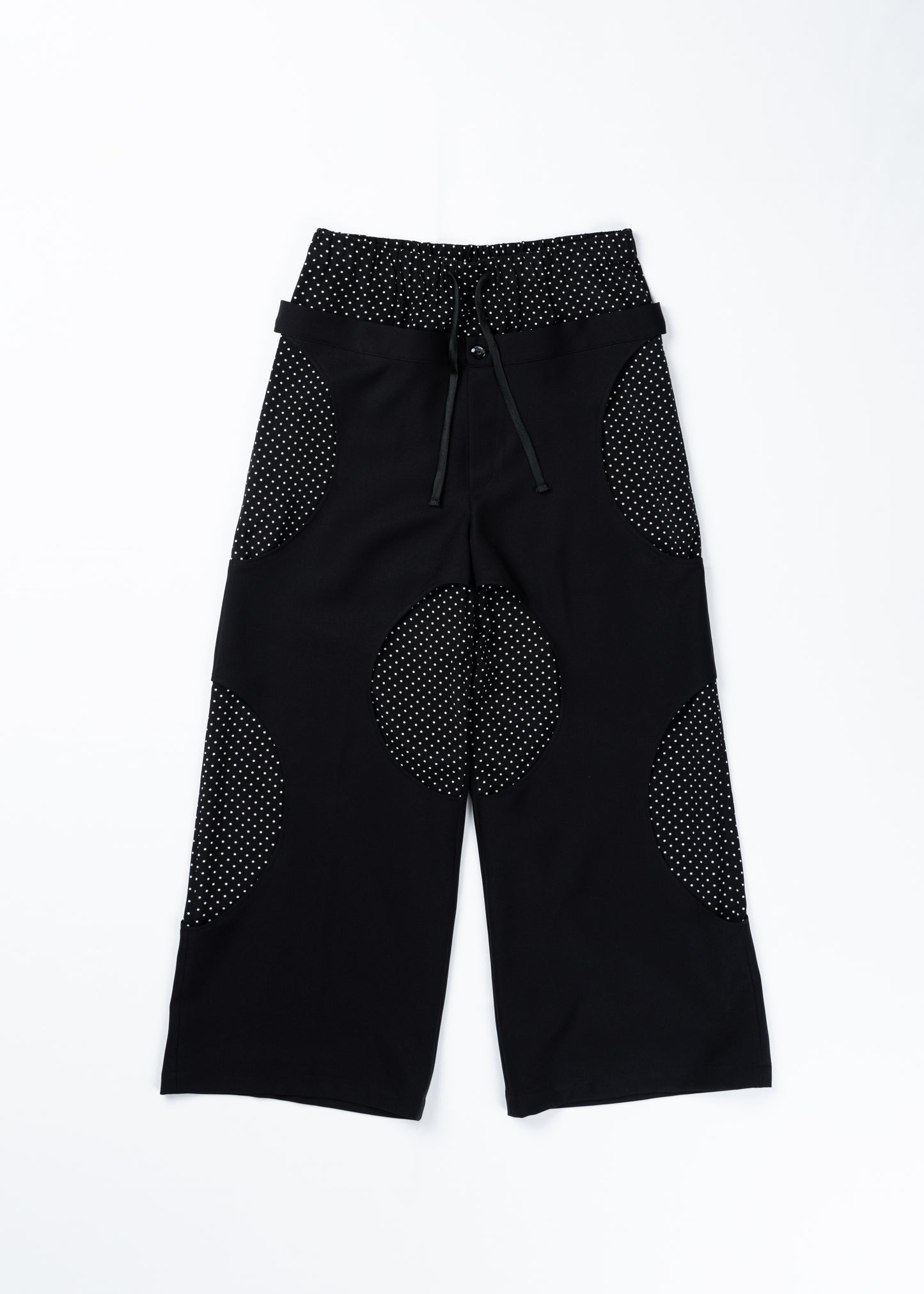 Hole Cut-Out Layered Pants