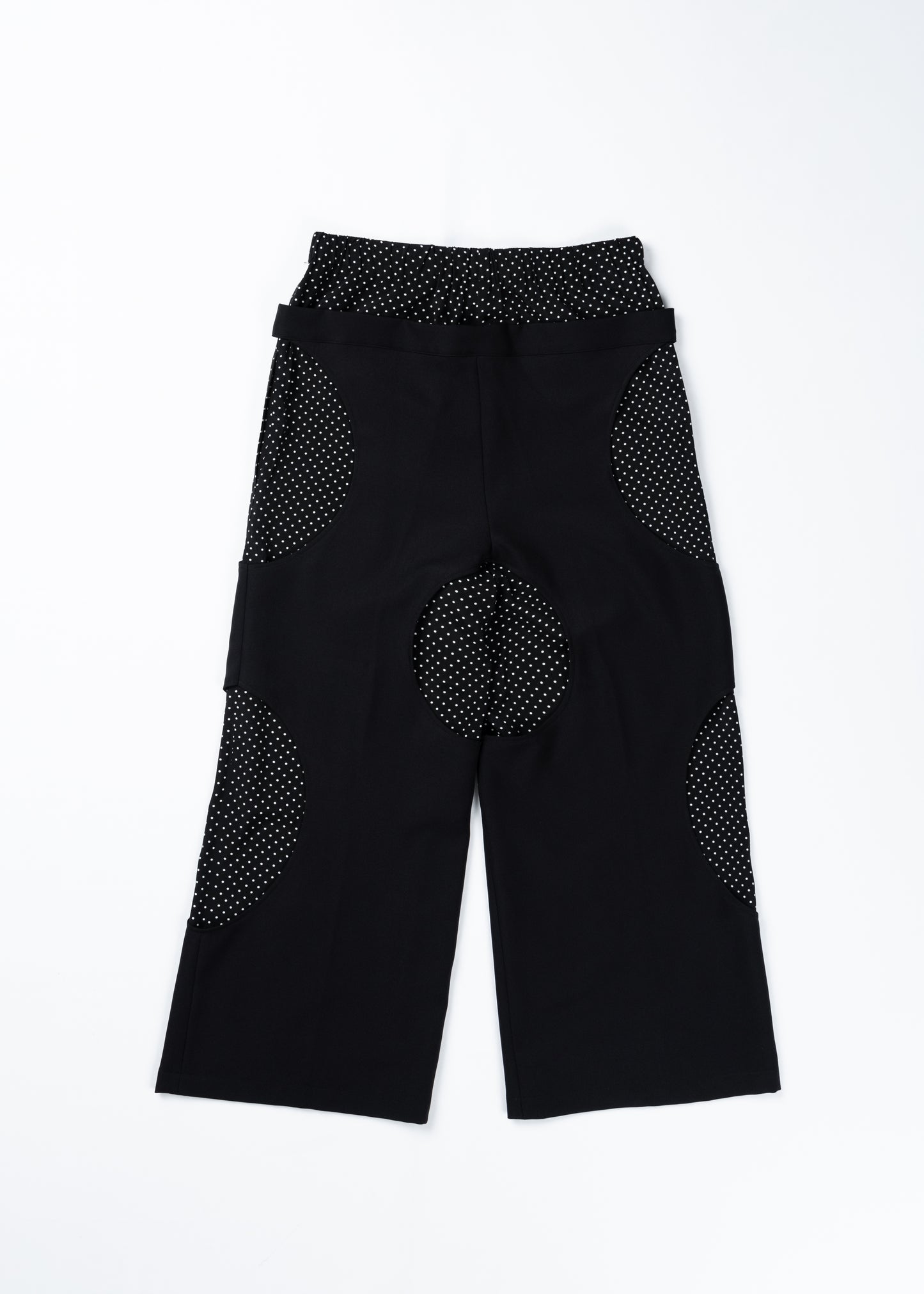 Hole Cut-Out Layered Pants