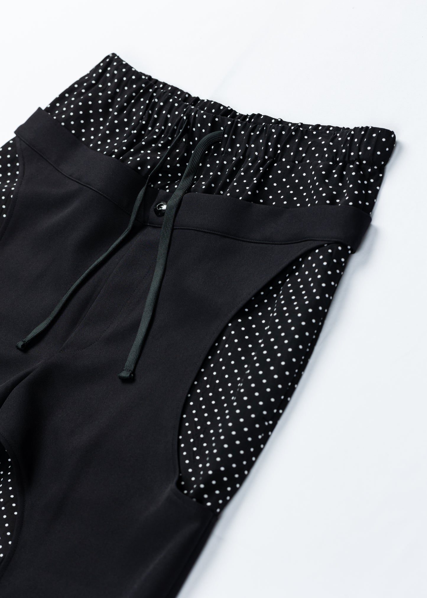 Hole Cut-Out Layered Pants