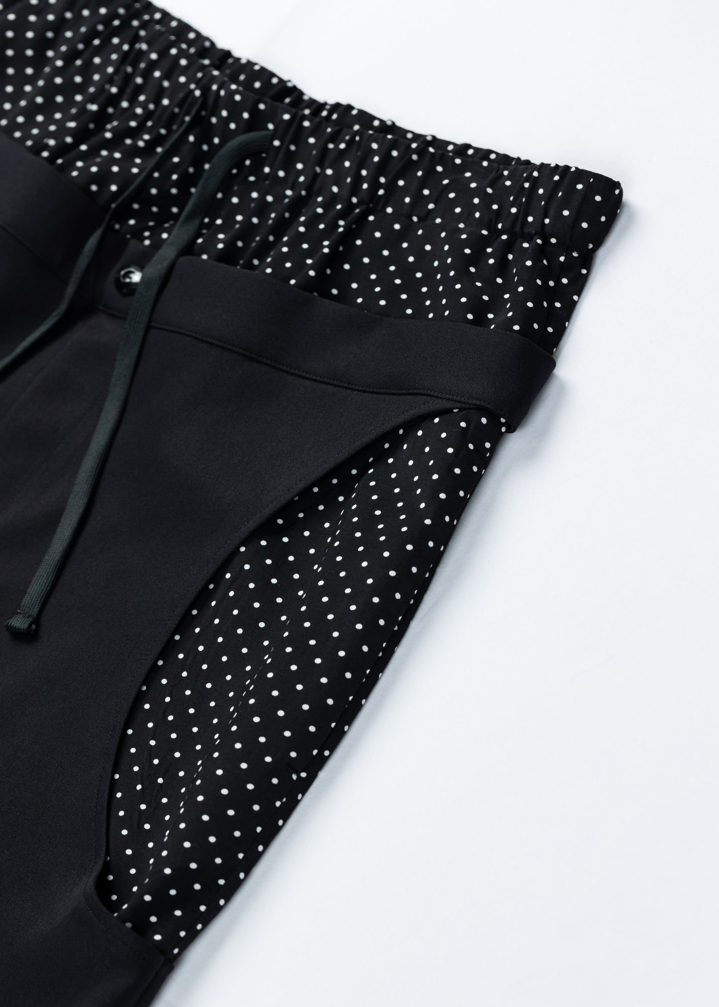 Hole Cut-Out Layered Pants