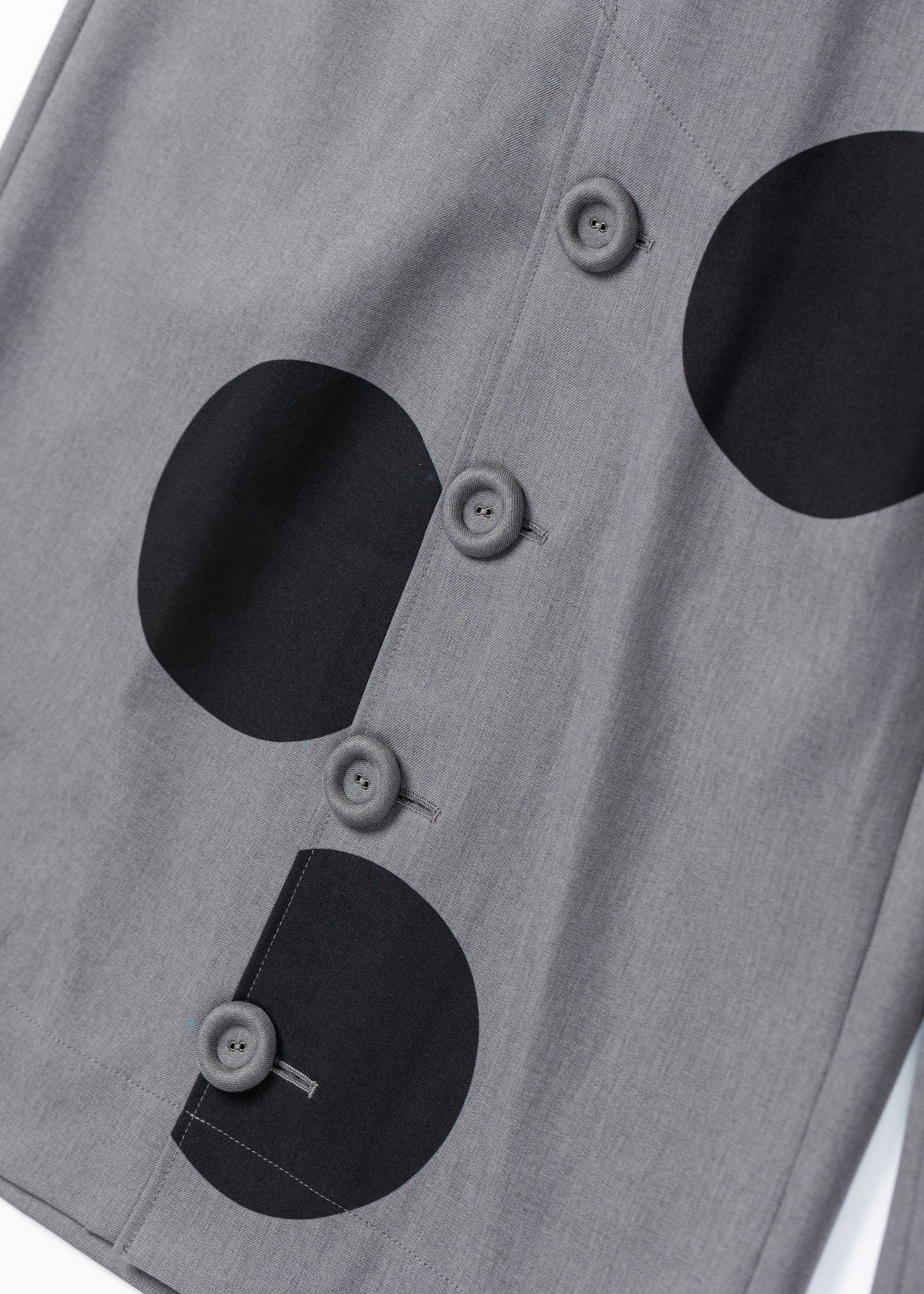 φ5inch dot Double Waist Wide Pants GRAY