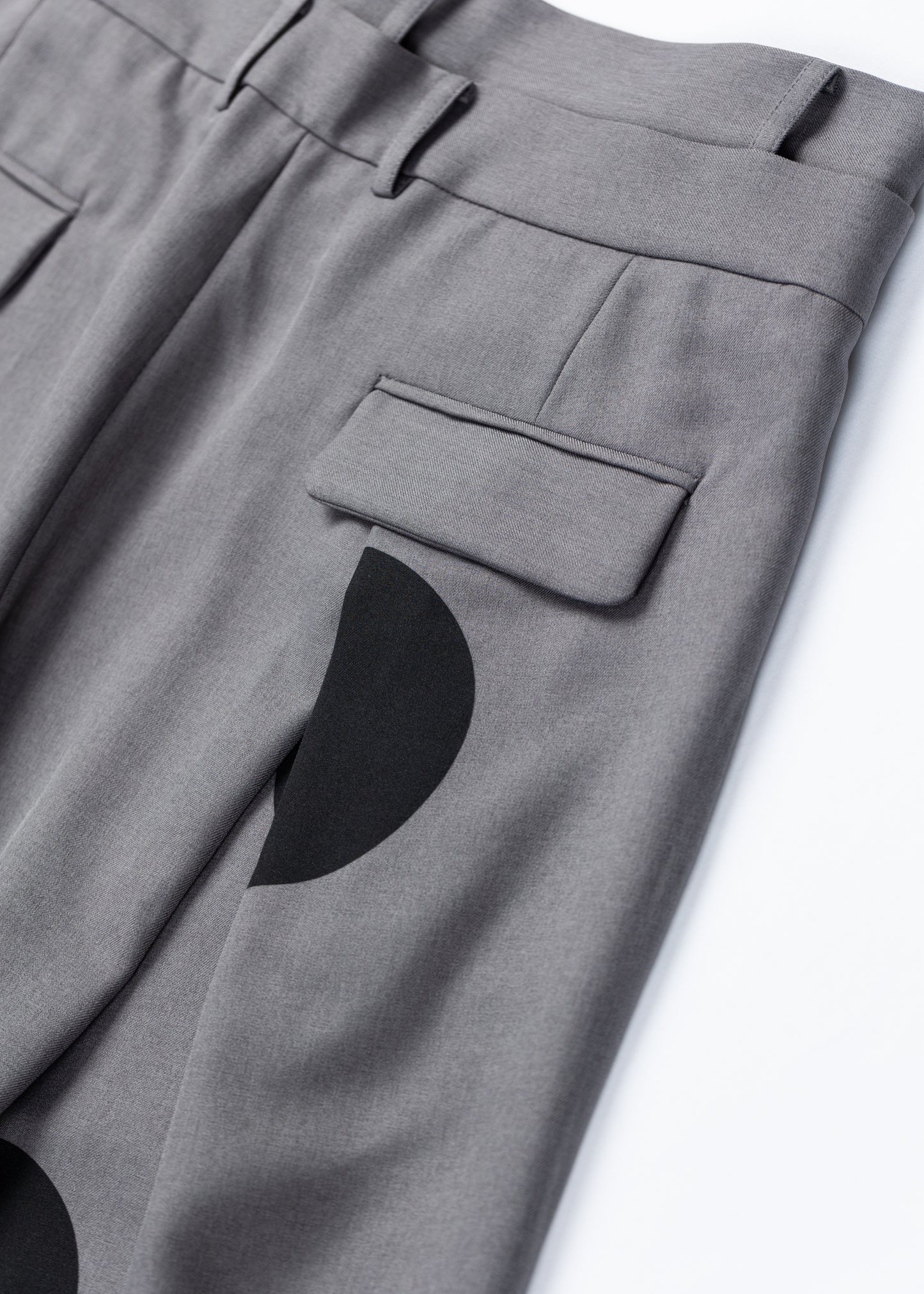 φ5inch dot Double Waist Wide Pants GRAY