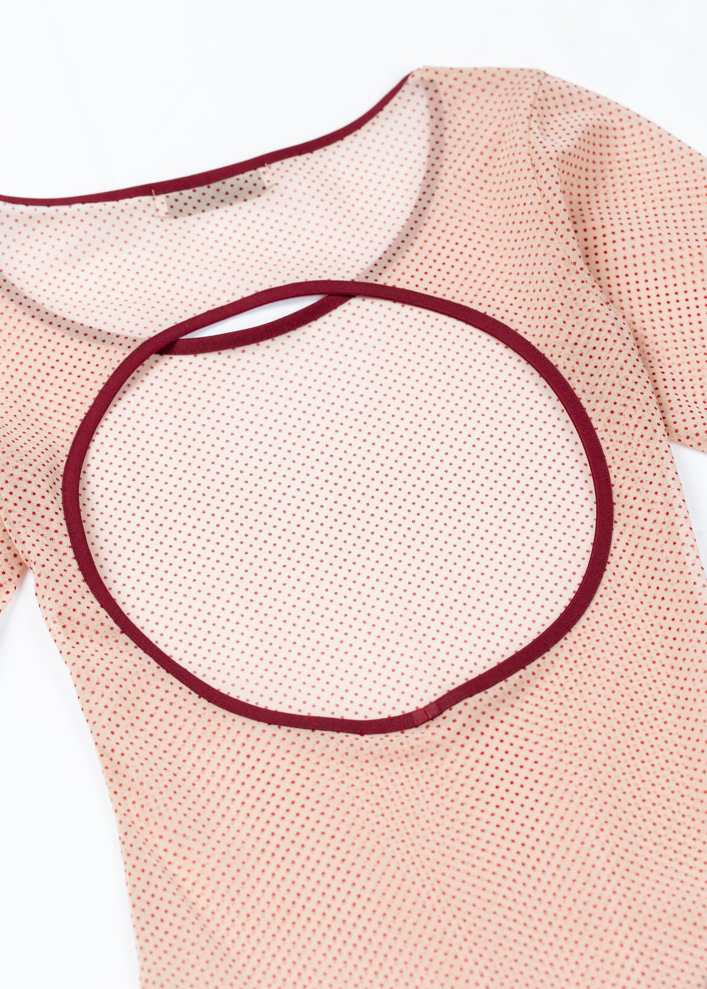 Sheer Dot Bodysuit BEIGE