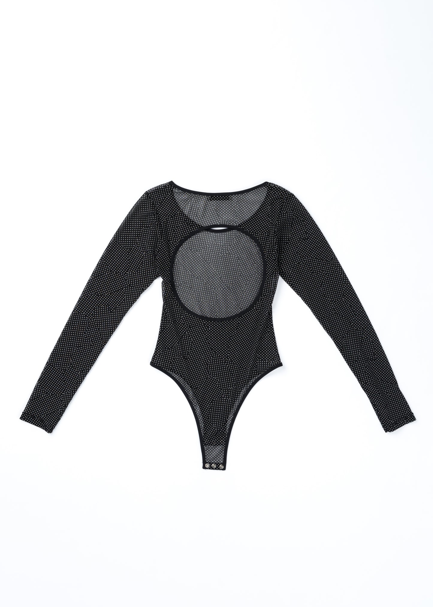 Sheer Dot Bodysuit BLACK