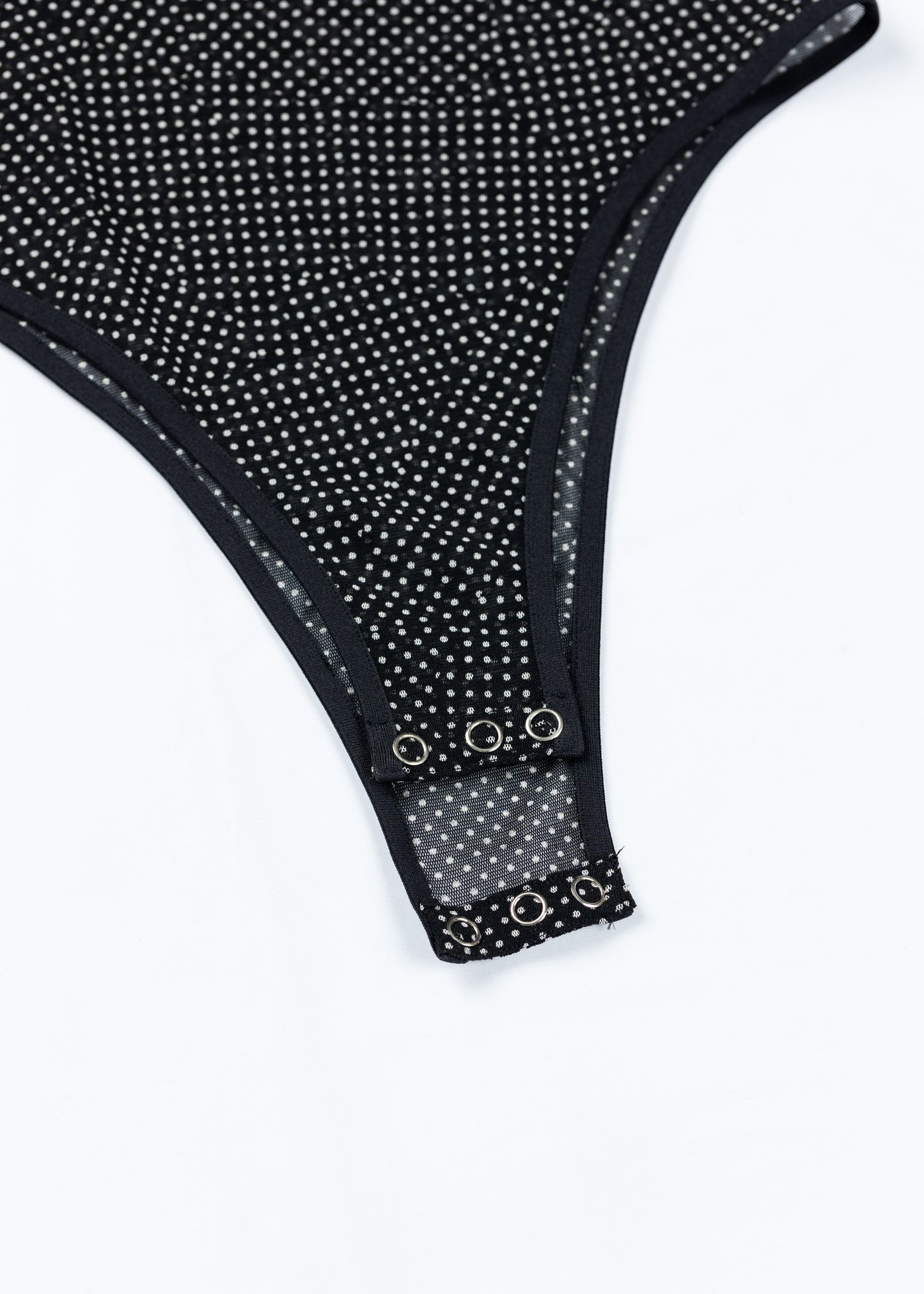 Sheer Dot Bodysuit BLACK