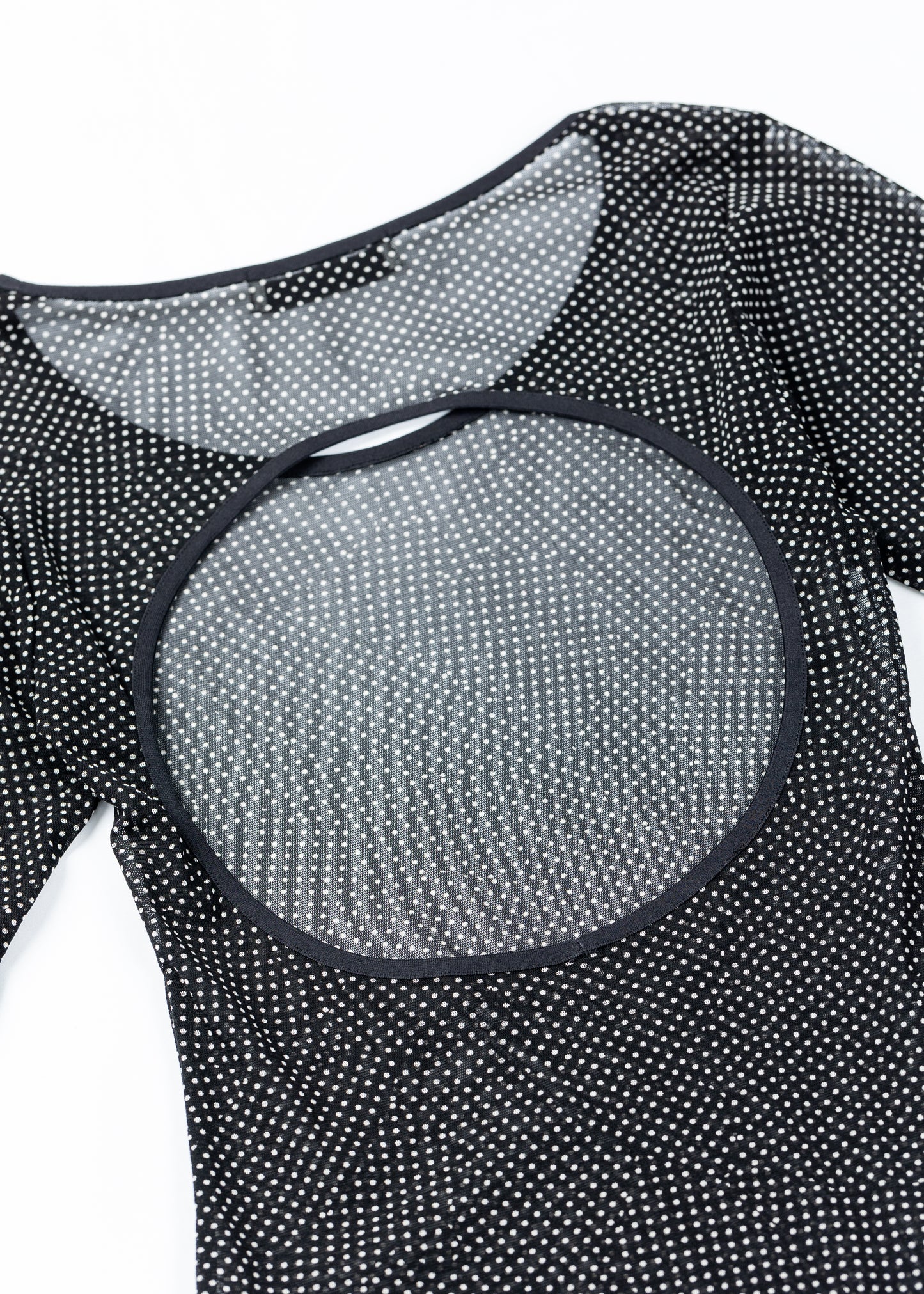 Sheer Dot Bodysuit BLACK