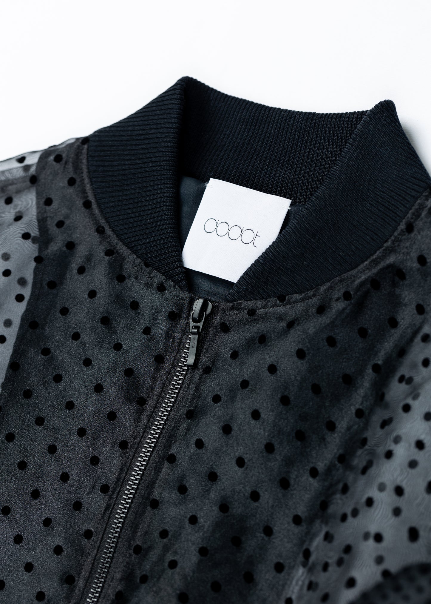 Big Sleeve Flock Dot Print Blouson