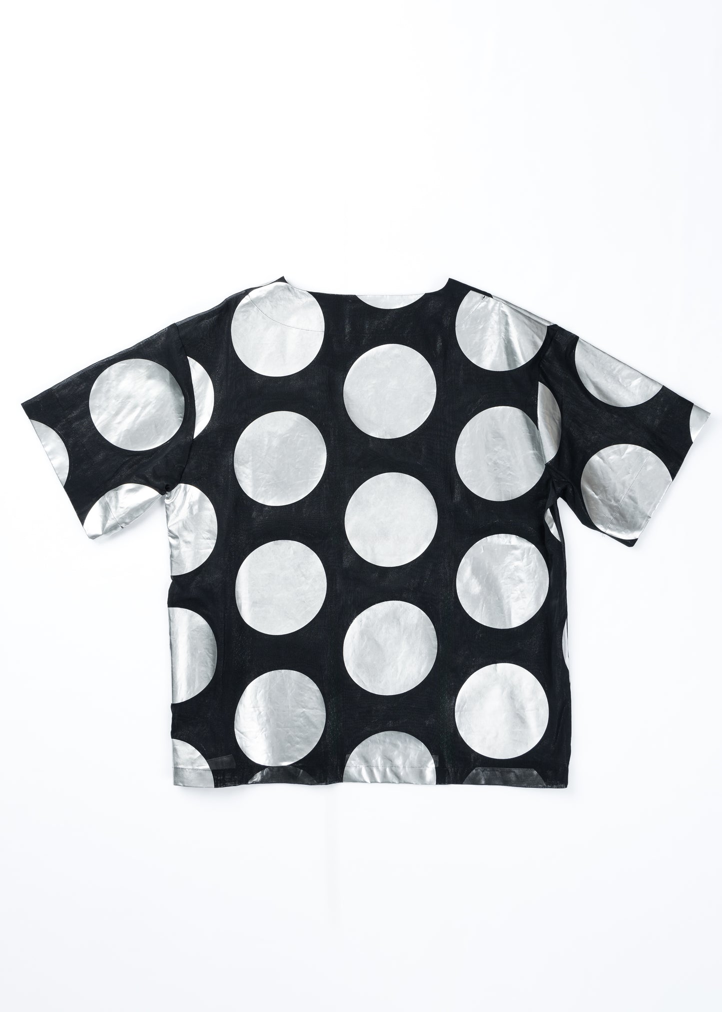 φ6inch dot Foil Print Tee BLACK