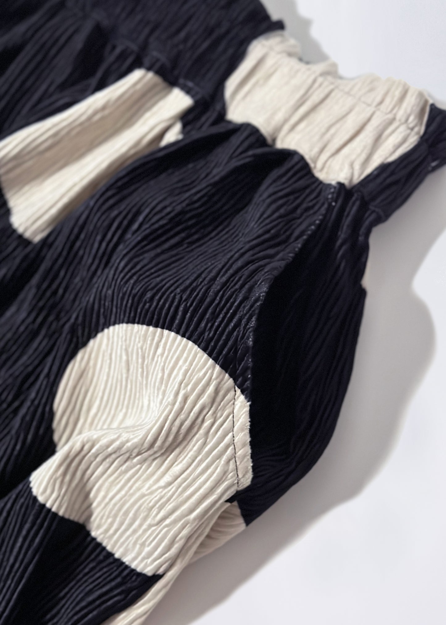 pleated dot pants