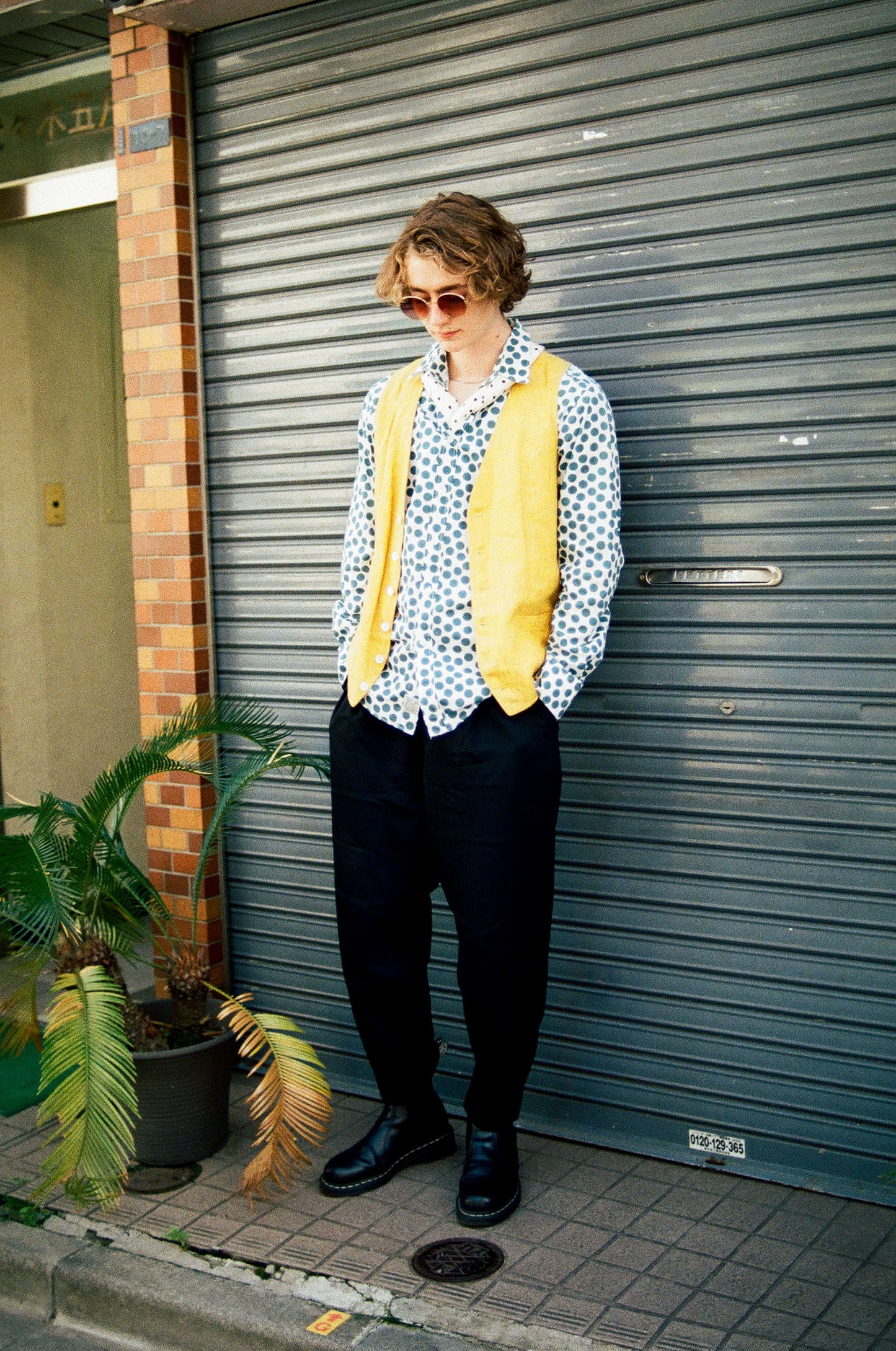 Polka dots long sleeves shirt
