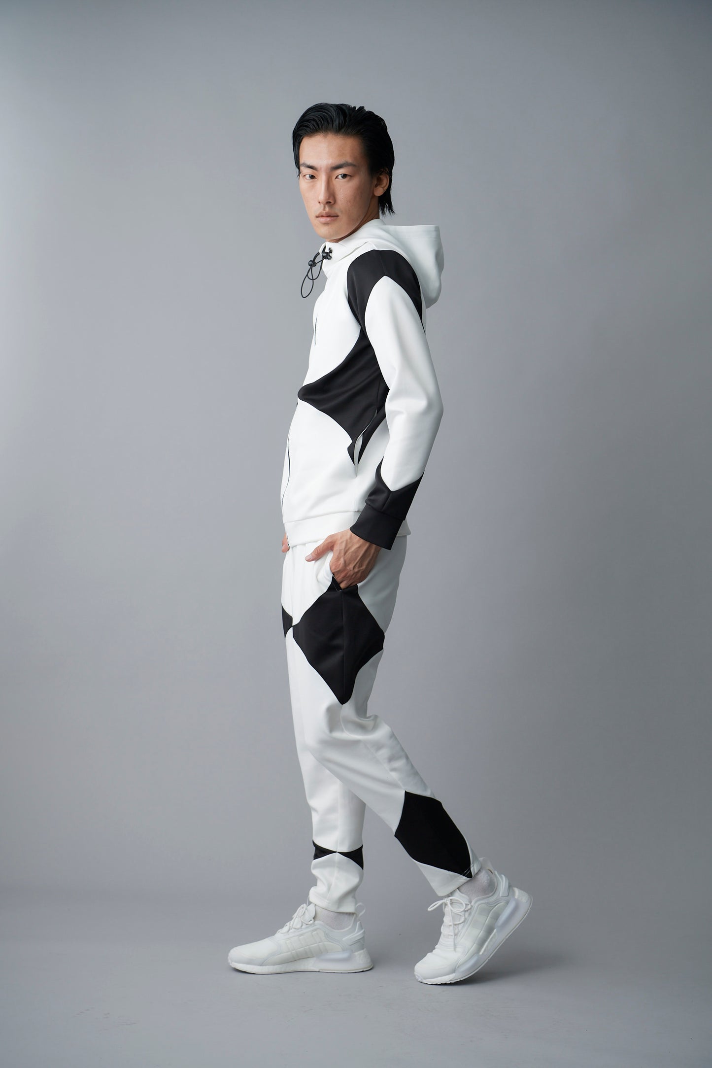 φ20inch dots Track Pants / WHT