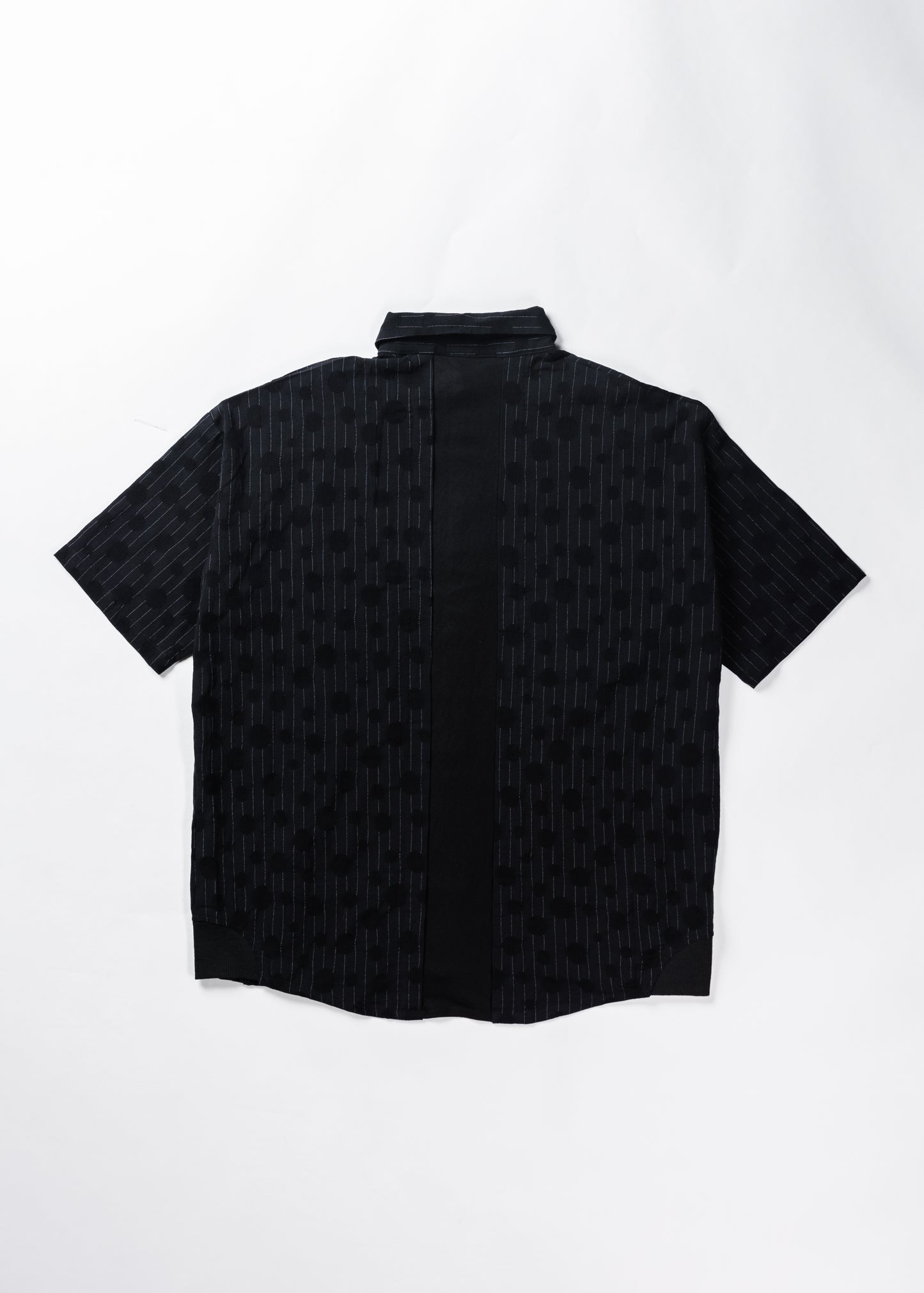 Polka-dot dobby stripe shirt