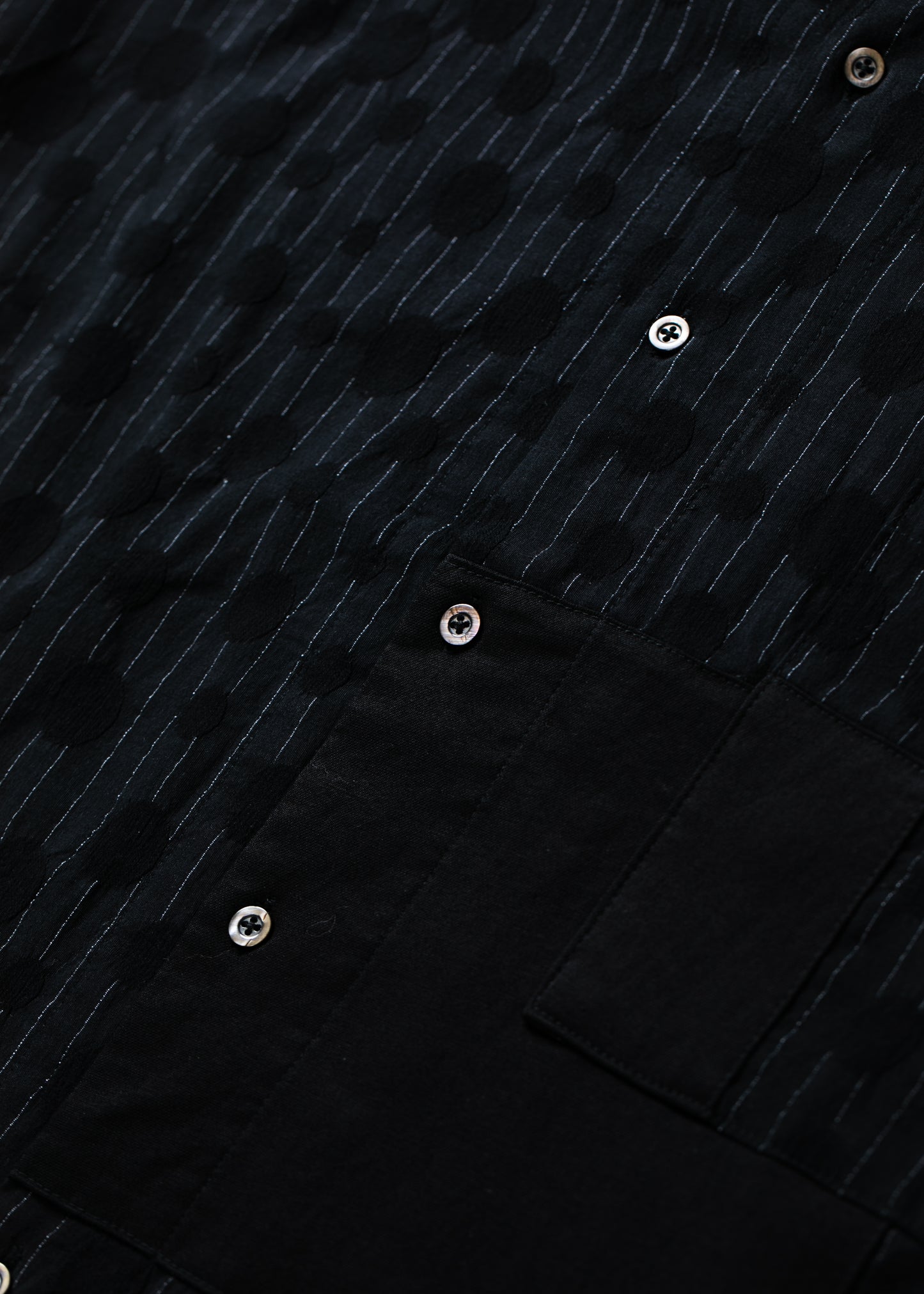 Polka-dot dobby stripe shirt