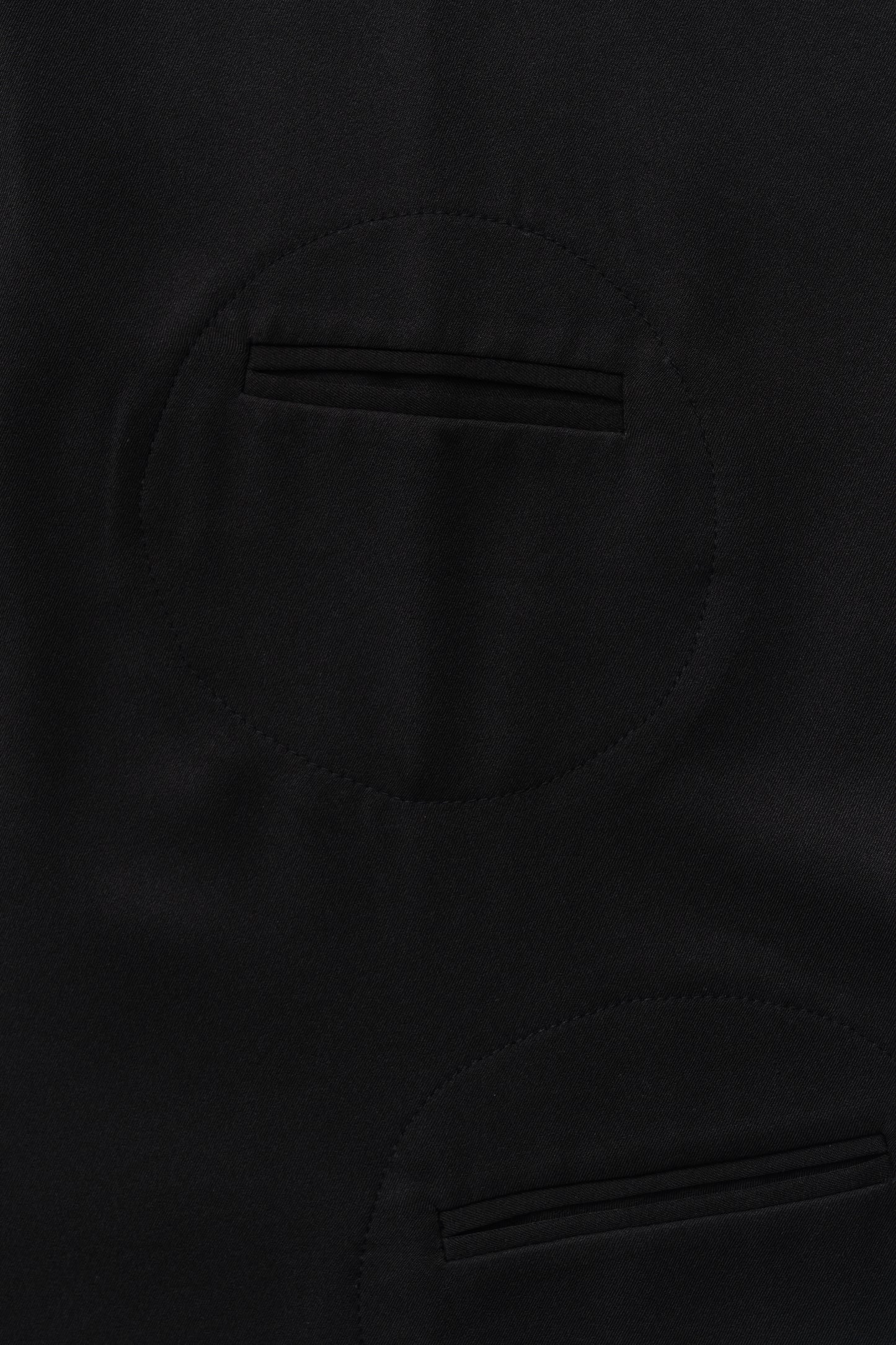 Round pockets Shirt / BLK