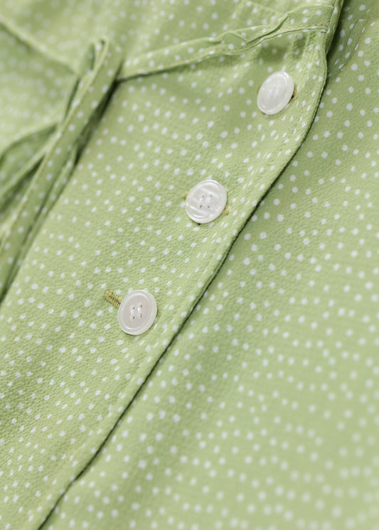 Half sleeves wrap dress with asymmetry button